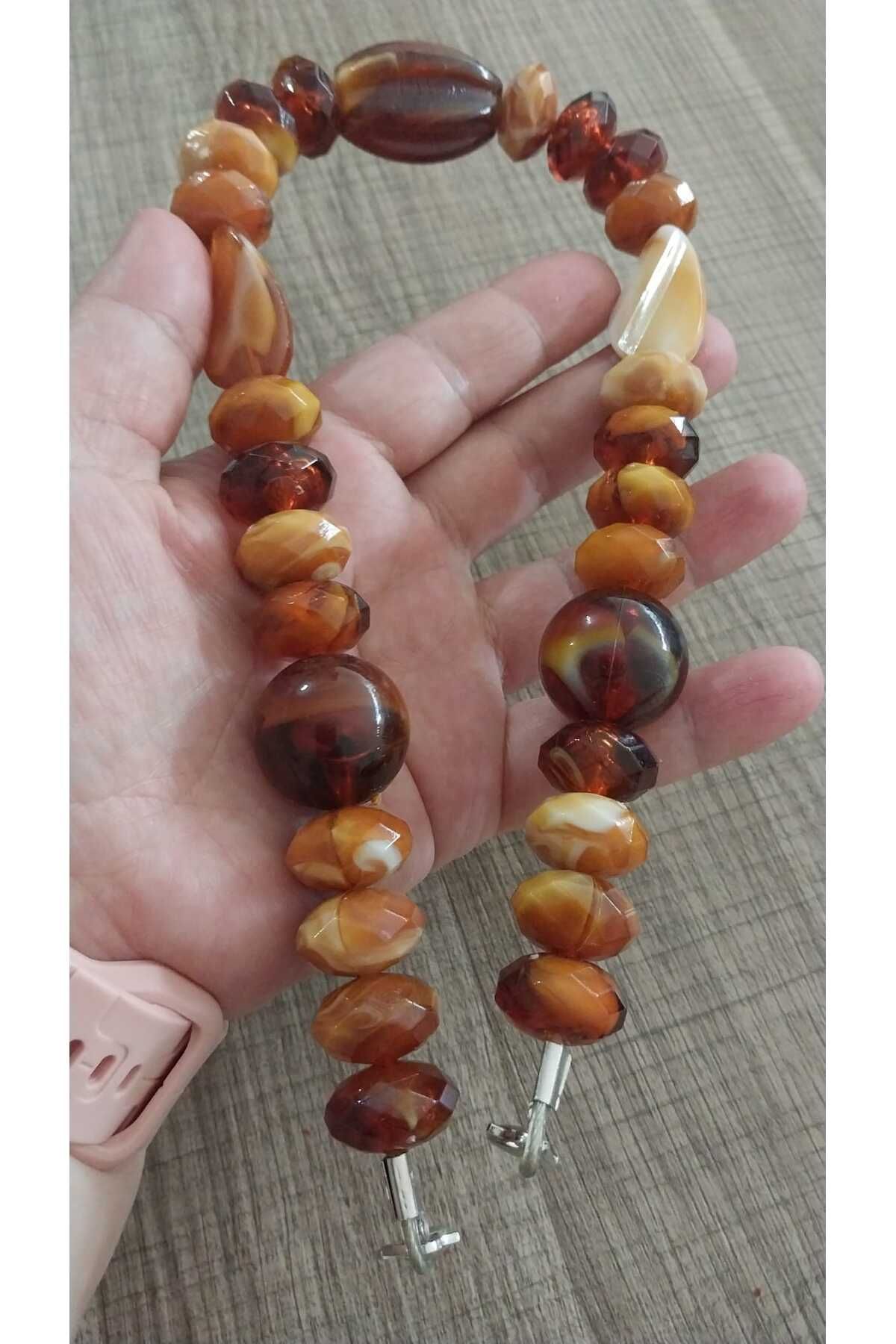 HOBİ Taba Rengi Akrilik Boncuklu Çanta Sapı 50 cm - 1 adet