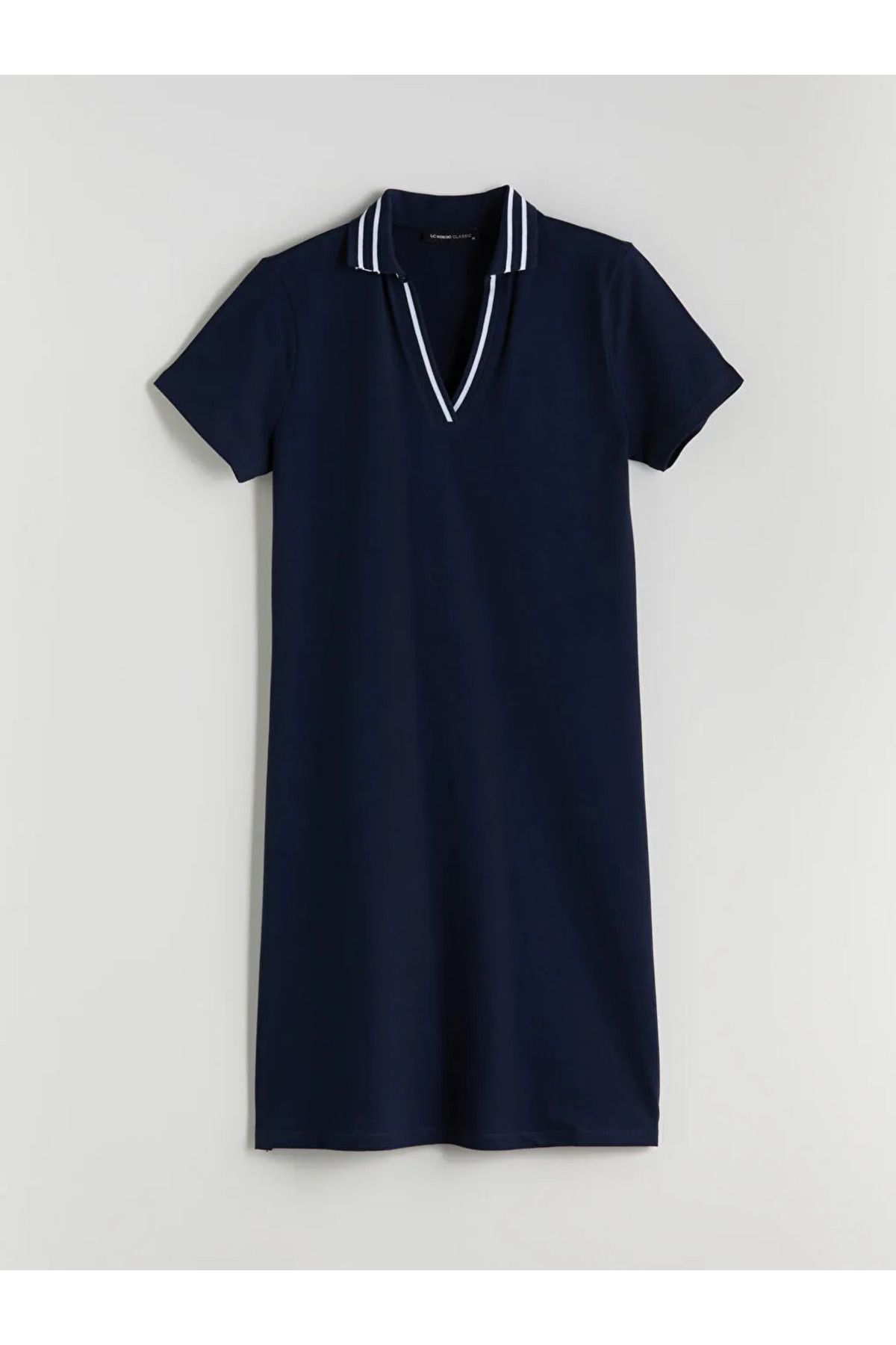 LCWAIKIKI Classic Lacivert Polo Yaka A Kesim Pike Elbise