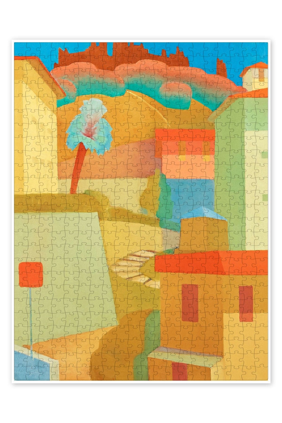 Jeronkarji Manzara, Menton, 1926 500 Parça Puzzle Yapboz Şehir Manzara Temalı Hobilik