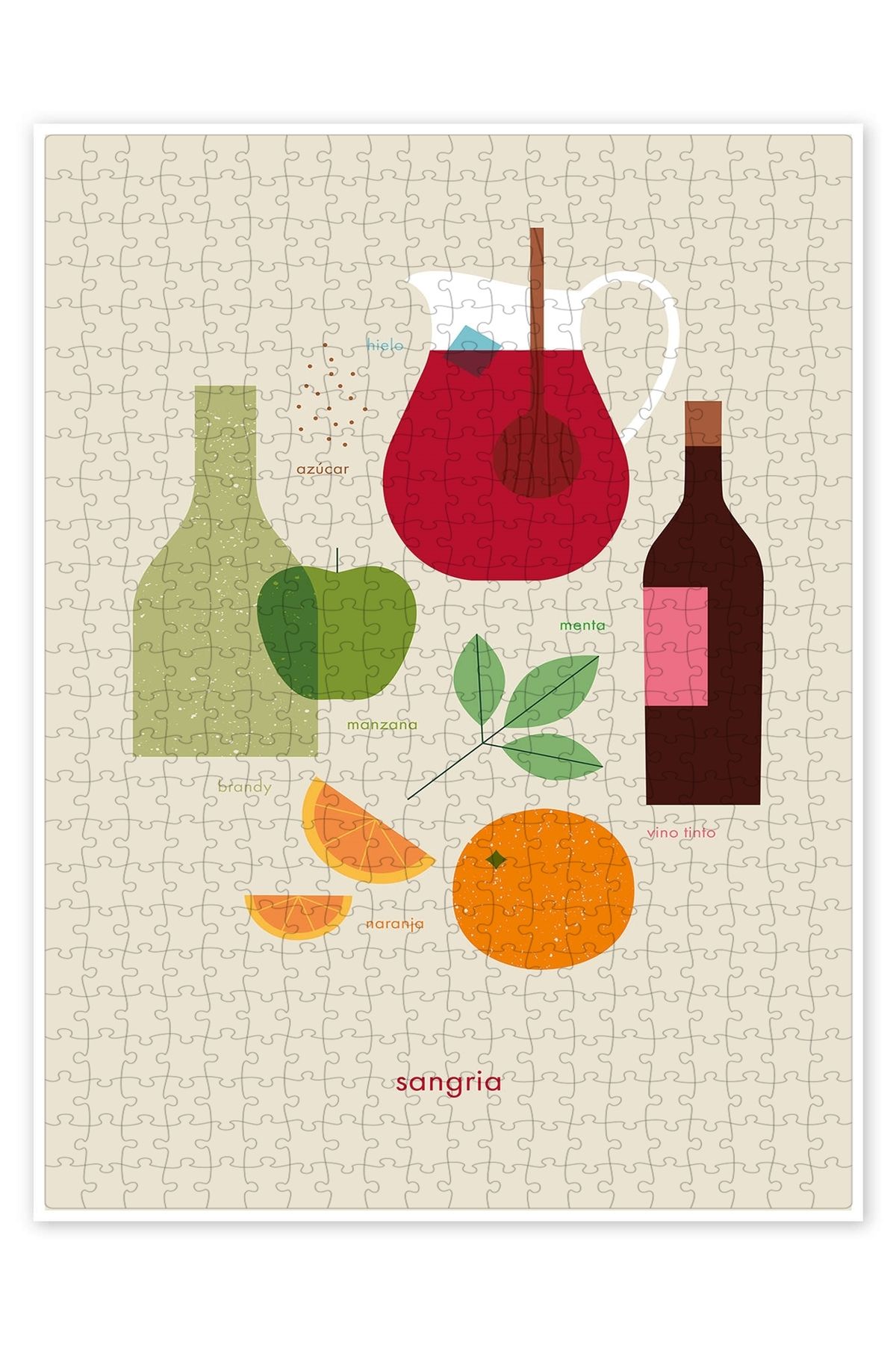 Jeronkarji Sangria 500 Parça Puzzle Yapboz Mutfak Temalı Yetişkinler için