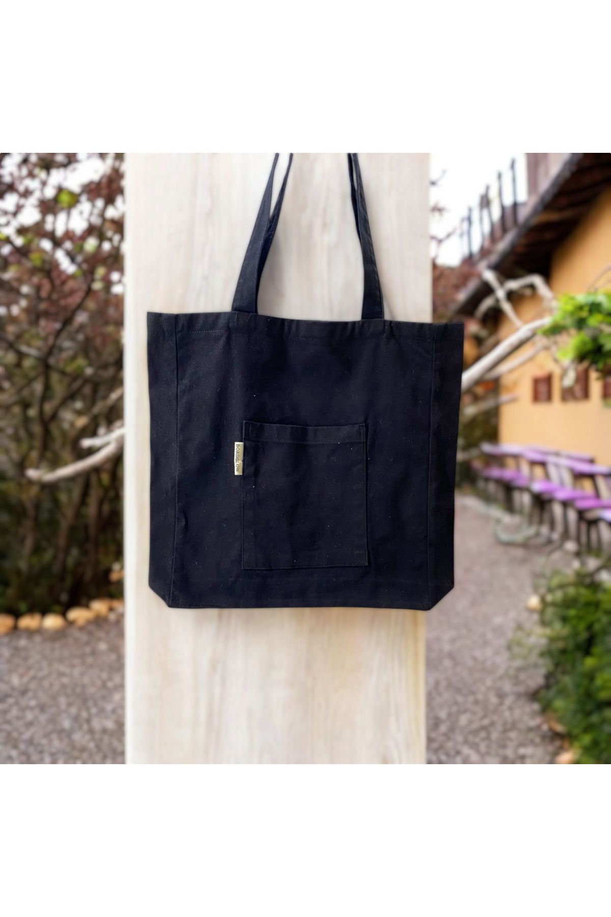 Bordglow Siyah Plaj Çantası - Gabardin Kumaş - Bordglow