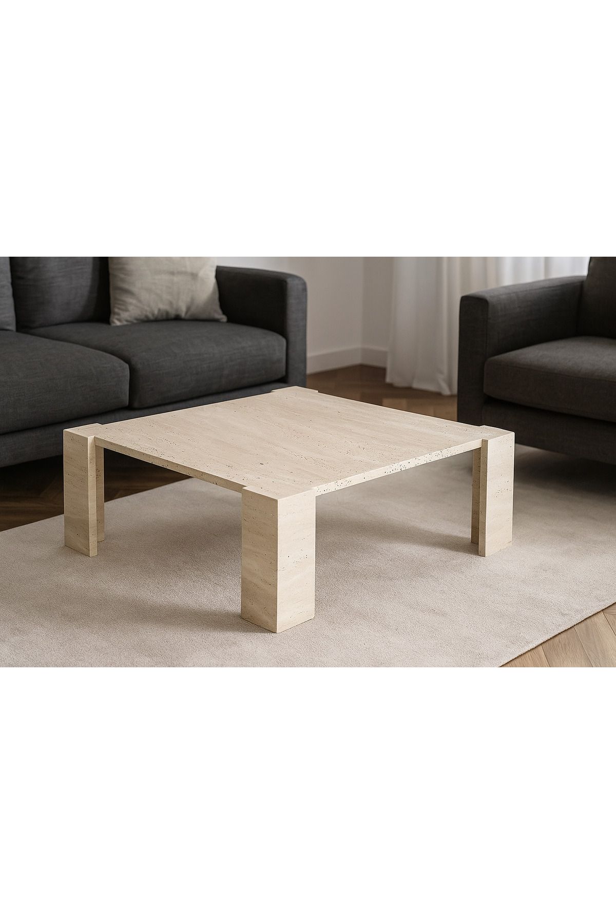 MUSSER DESİNG TRAVERTEN ORTA SEHPA