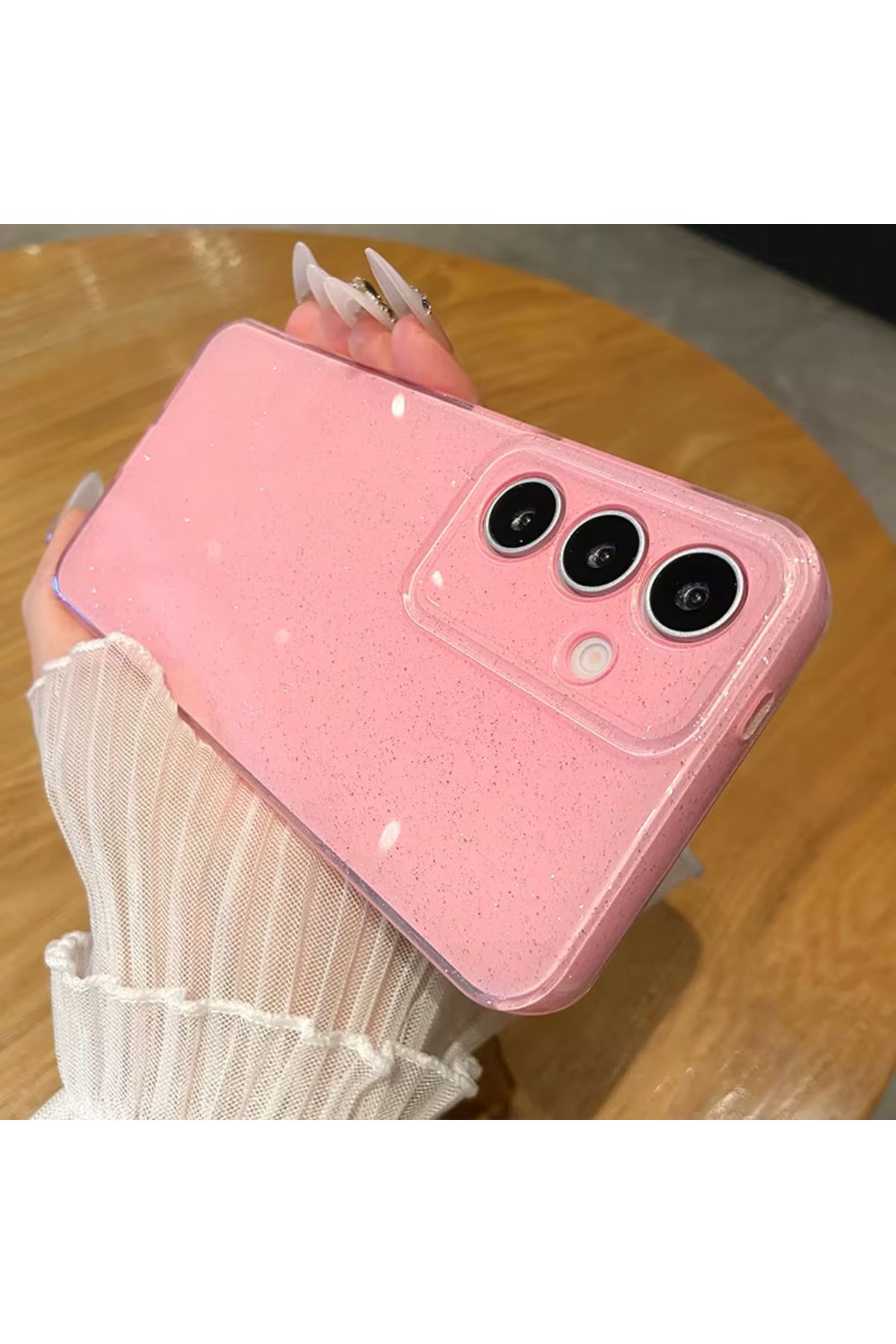 GRABONO SAMSUNG GALAXY A26 UYUMLU KAMERA KORUMALI PARLAK VE SIMLI SHINY FASHION SERT SILIKON KILIF