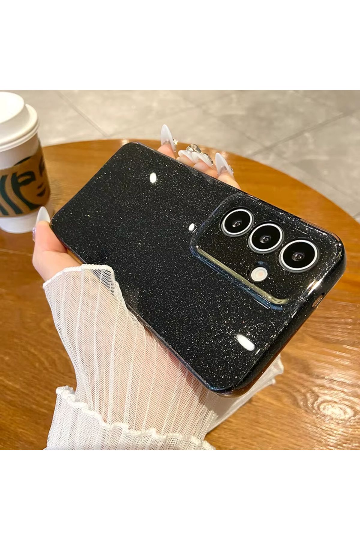 GRABONO SAMSUNG GALAXY A26 UYUMLU KAMERA KORUMALI PARLAK VE SIMLI SHINY FASHION SERT SILIKON KILIF