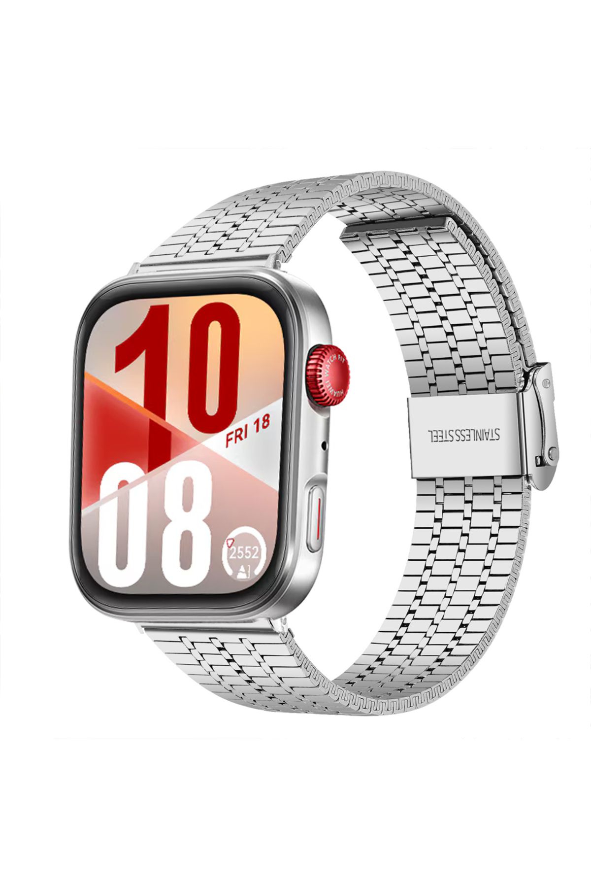 Sneezy Huawei Watch Fit 4 Fit 4 Pro İle Uyumlu Lux Correa Paslanmaz Ayarlanabilir Metal Tokalı Kordon