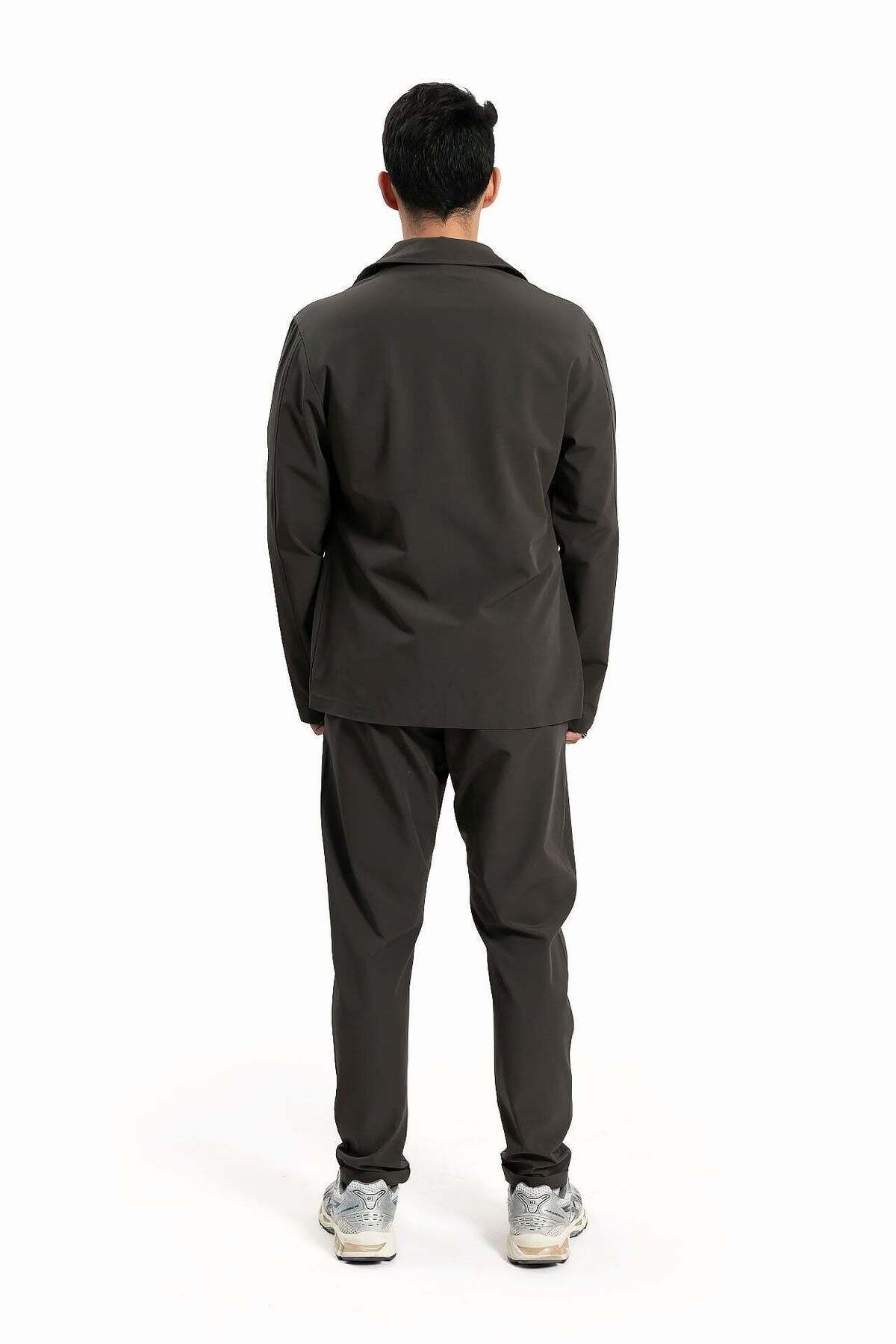 wecre8-Men Dark Gray Jacket and Pants Set By WECRE8 4