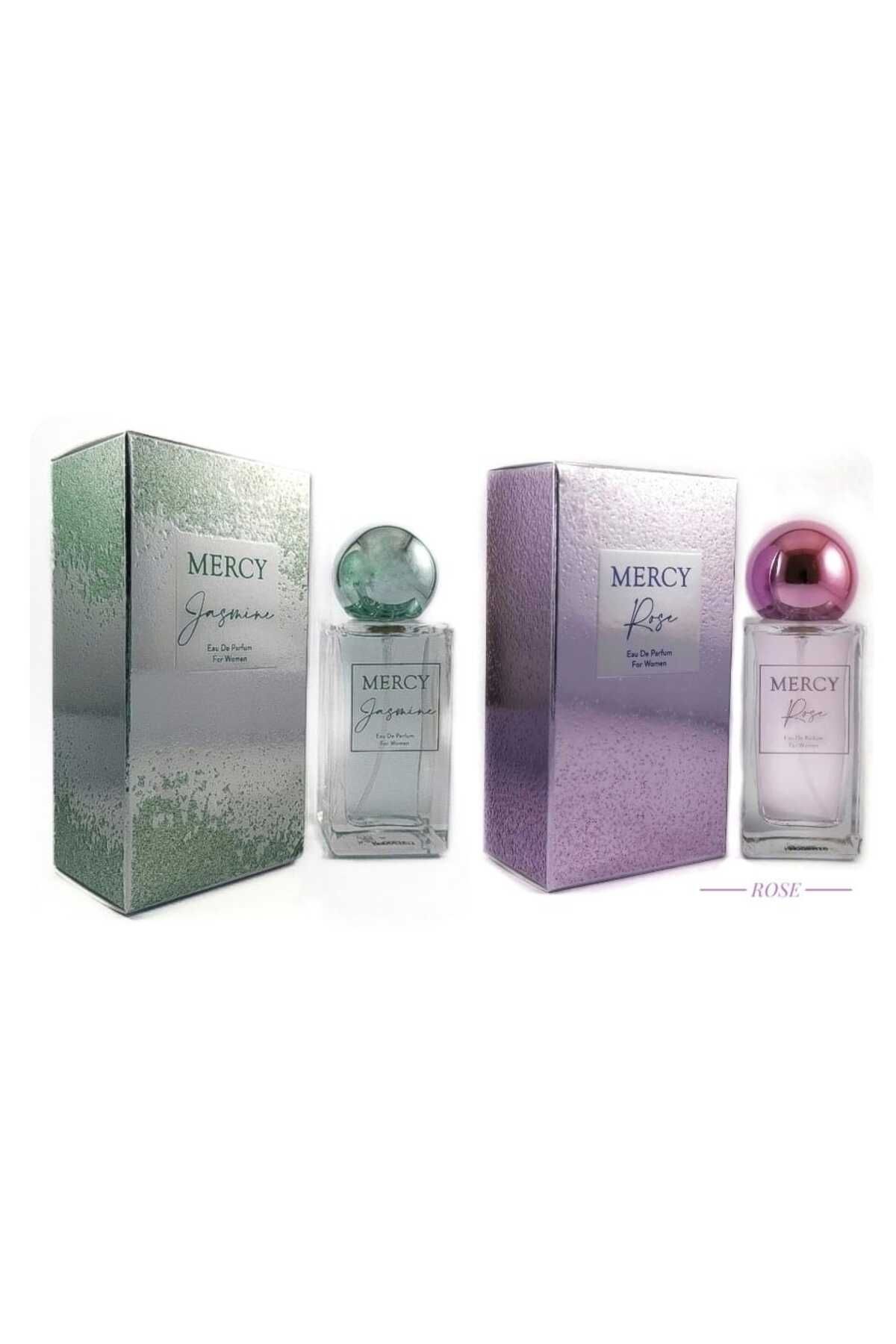 Mercy Rose kadın parfüm 50 ml +Jasmine kadın parfüm 2 li