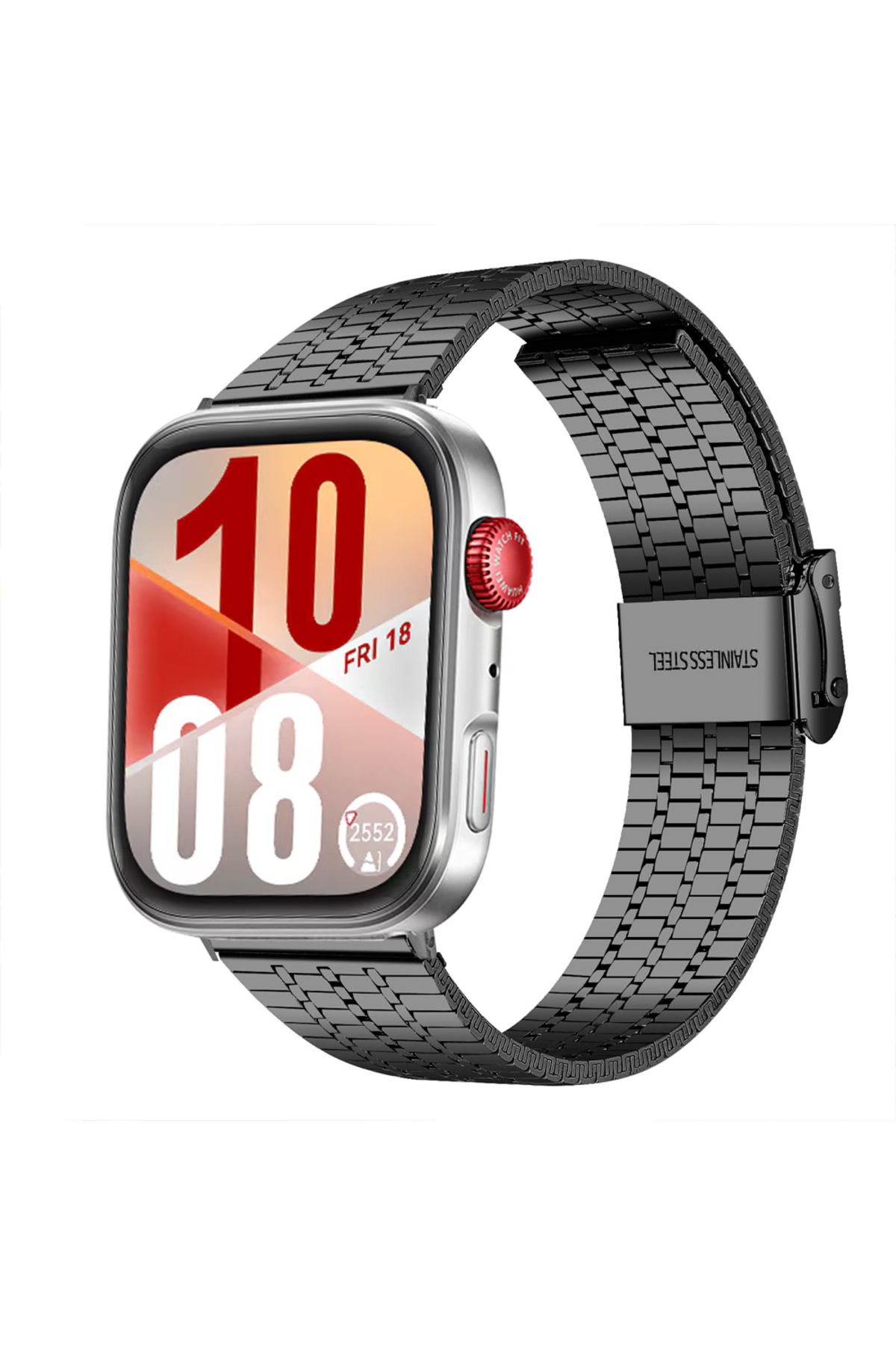 Sneezy Huawei Watch Fit 4 Fit 4 Pro İle Uyumlu Lux Correa Paslanmaz Ayarlanabilir Metal Tokalı Kordon