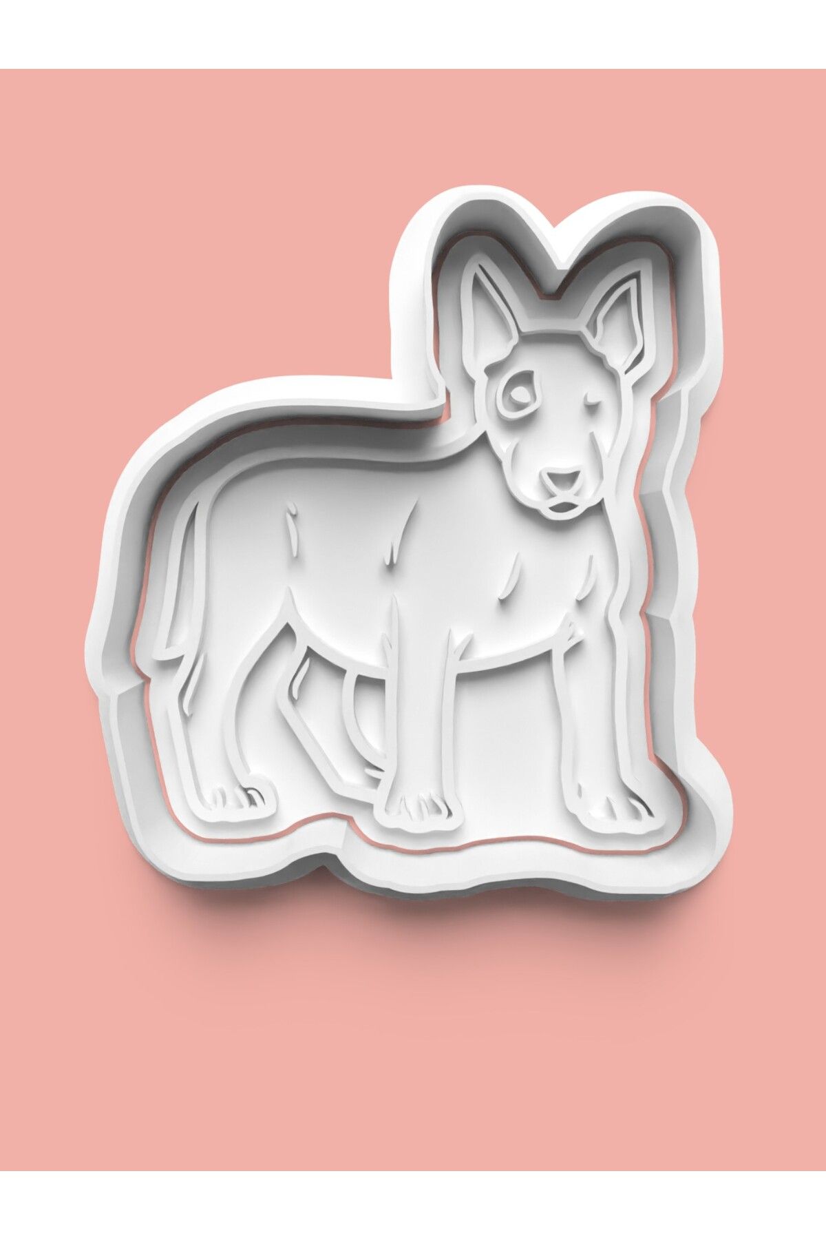 AKTASTORE Bull Terrier Köpek Figürü Kurabiye Kalıbı Ve Şeker Hamuru Kalıbı