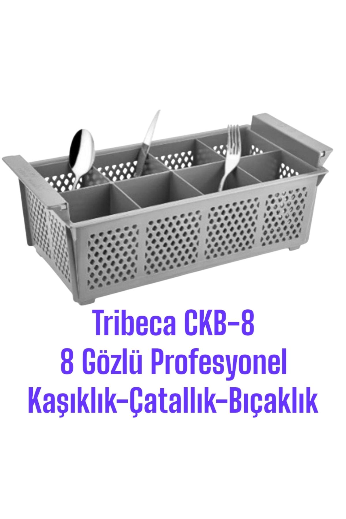 Tribeca CKB-8 , 8 gözlü profesyonel kaşık-çatal-bıçak yıkama aparatı