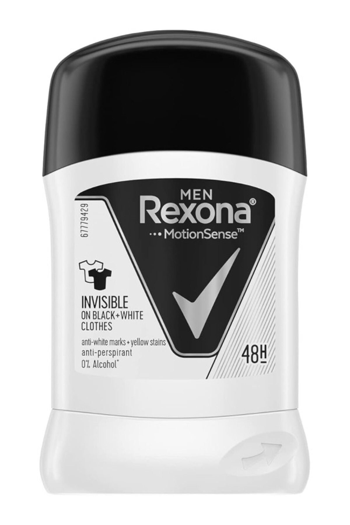 ShopZum Rexona Men Erkek Anti-Perspirant Stick Deodorant Invisible Black And White 50 Ml 1 Adet