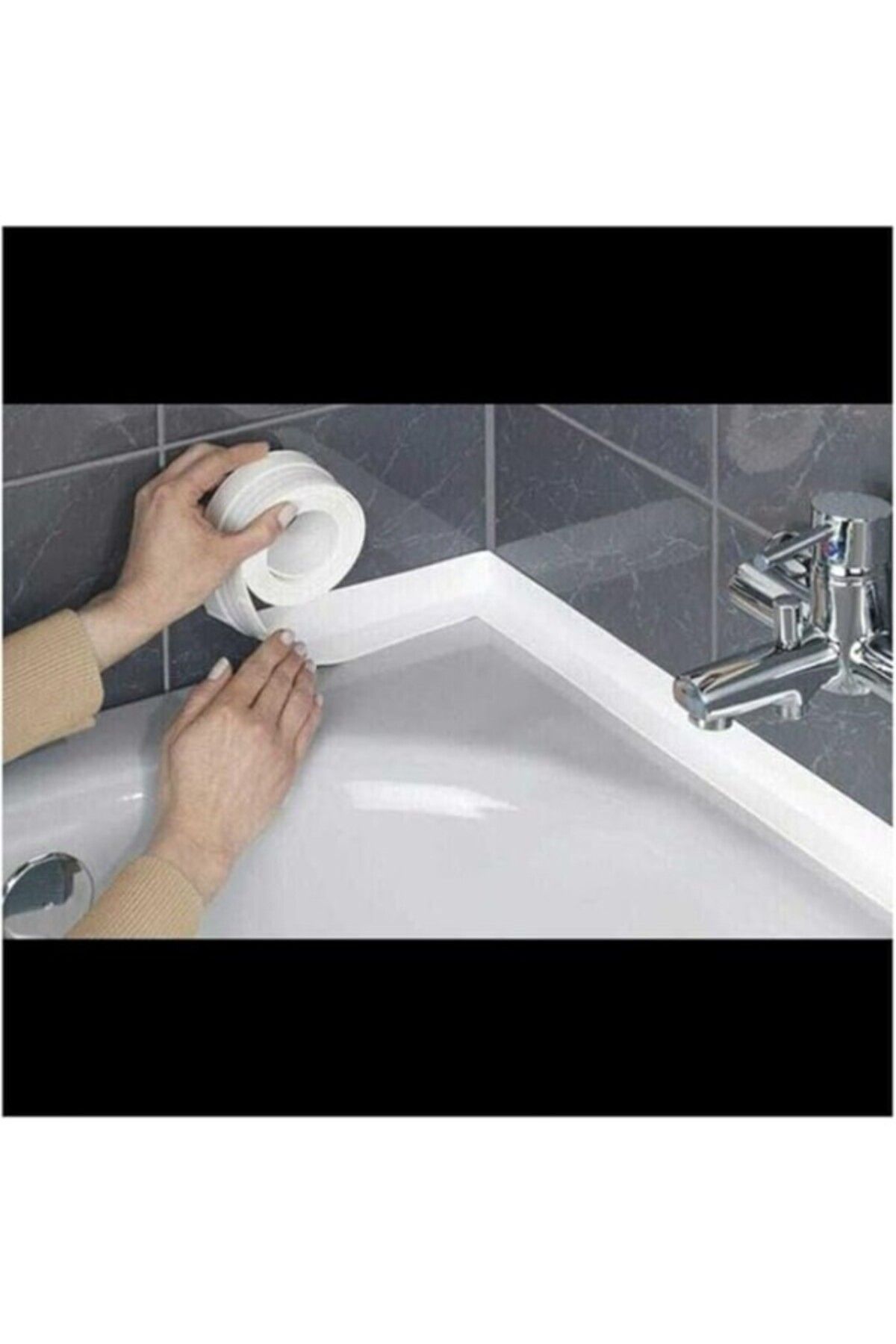 ShopZum Mobee Chermik Su Sızdırmaz Bant Lavabo Küvet Kenar Bandı Küvet Duş.(A+A Kalite