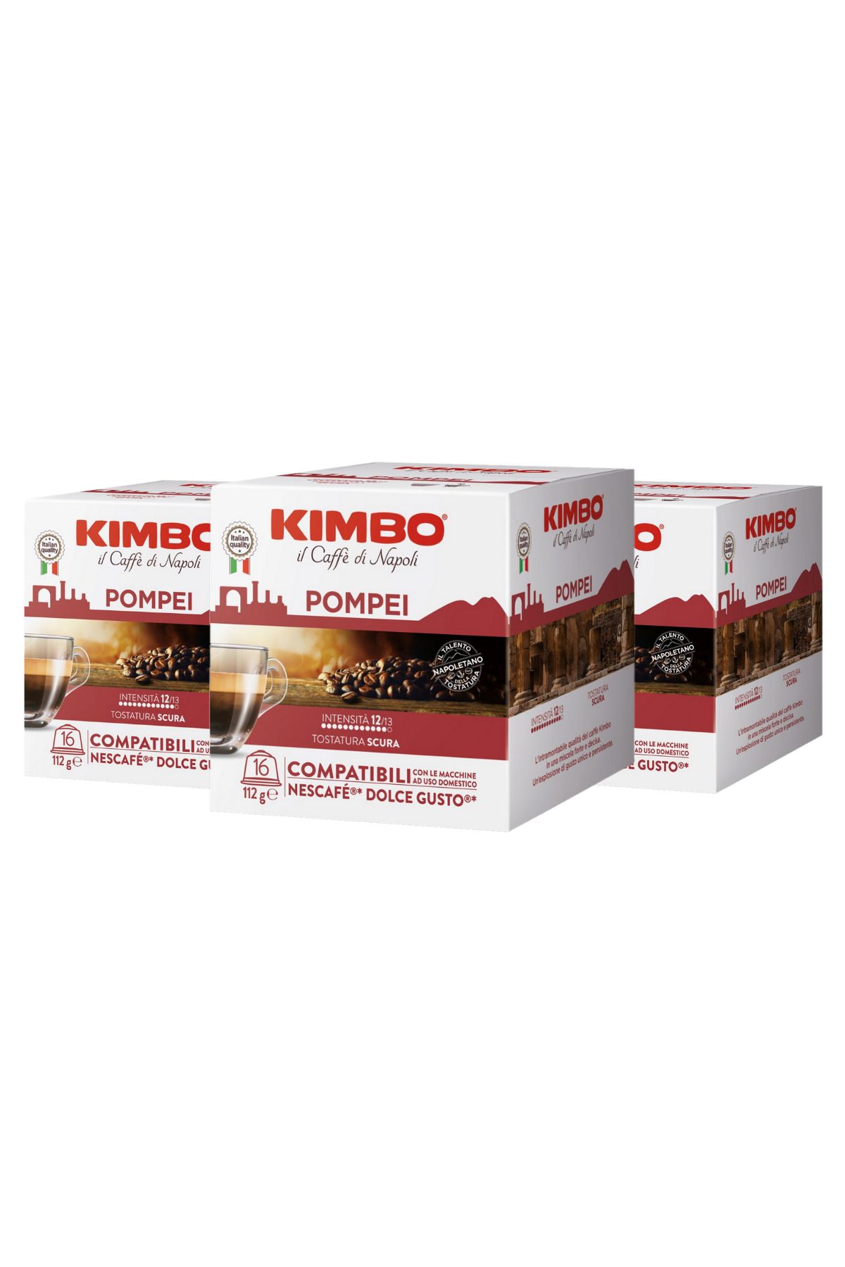 Kimbo Pompei Dolce Gusto Uyumlu Kapsül Kahve (16’lı Kutuda) (3'lü Set)