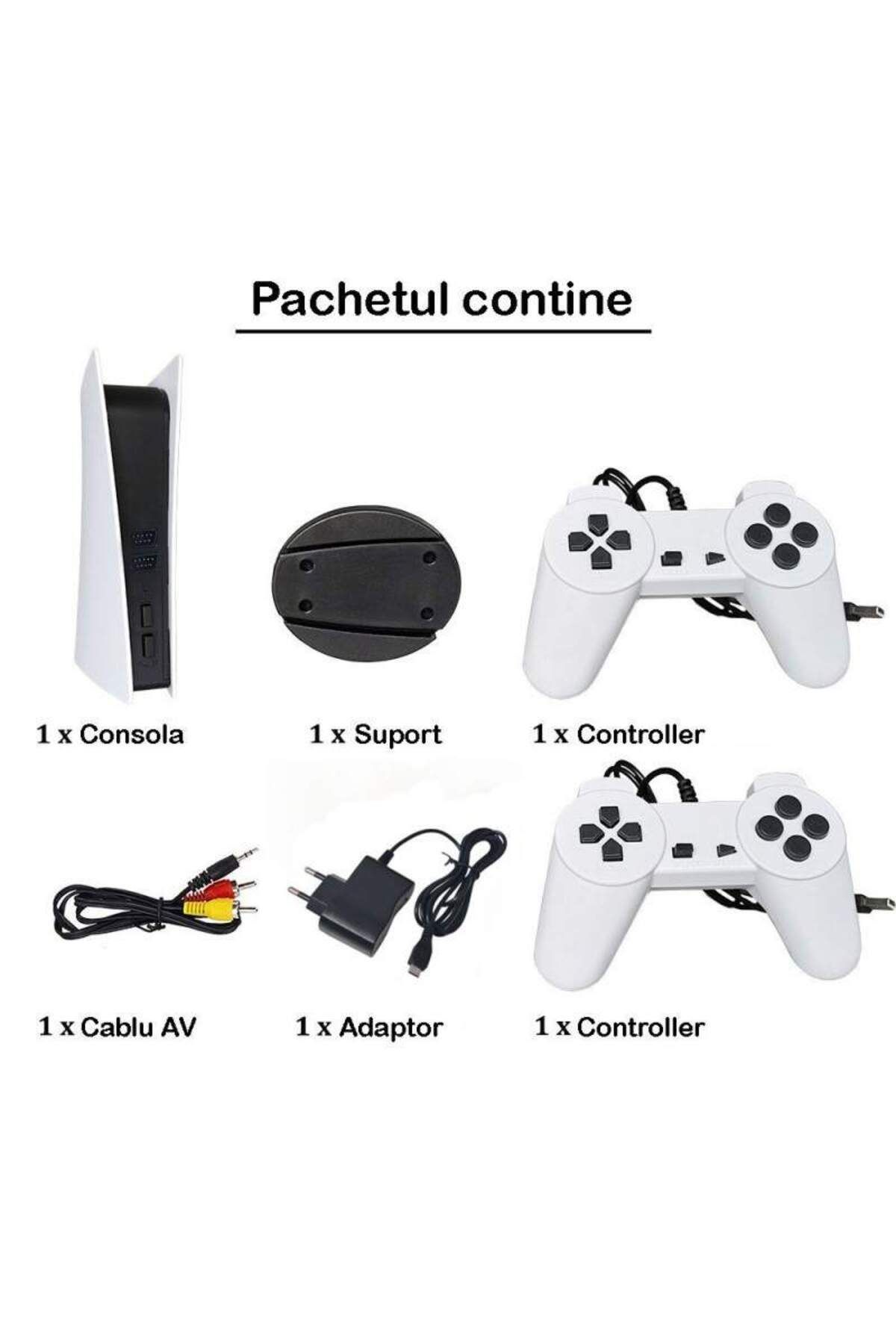 SIKS-GS5 SIKS Retro Video Game Console, 2 X Wired Controller, Super 8 BIT Game, Black/White 5