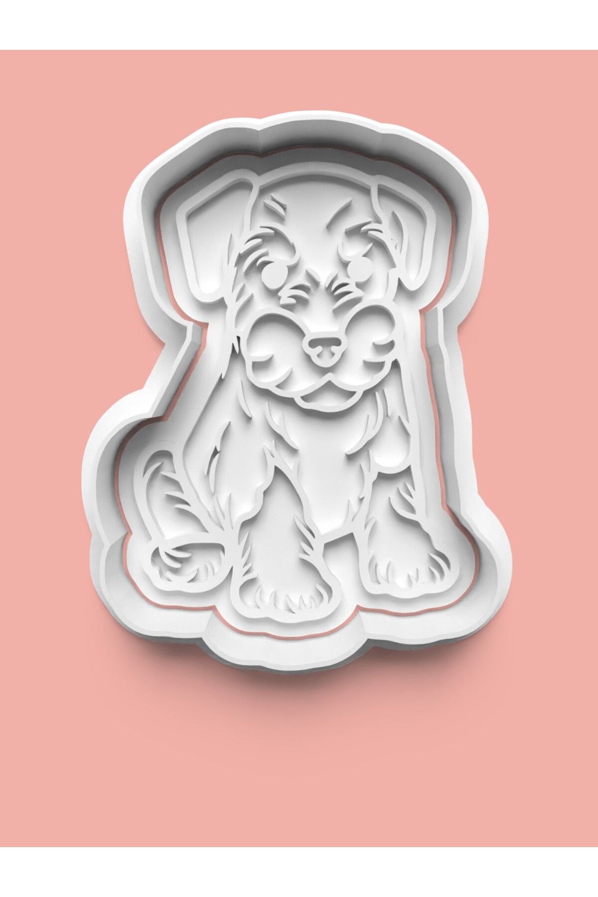 AKTASTORE Schnauzer Miniature Köpek Figürü Kurabiye Kalıbı Ve Şeker Hamuru Kalıbı