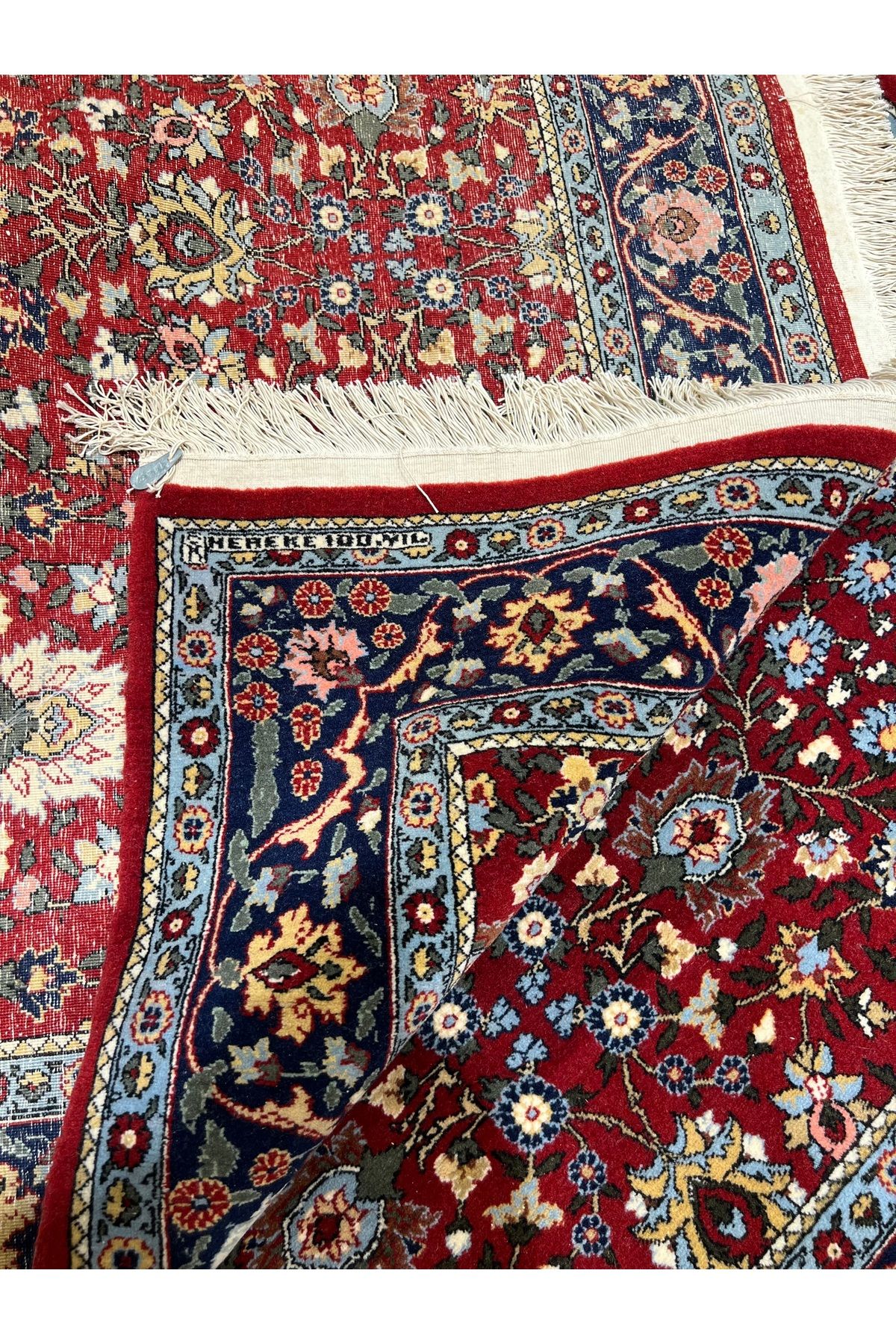 RD RAMAZAN DAĞ EL HALI SANATI El Dokuma Hereke Halısı 100.Yıl Serisi Kır Çiçeği Model Ebat 192x151