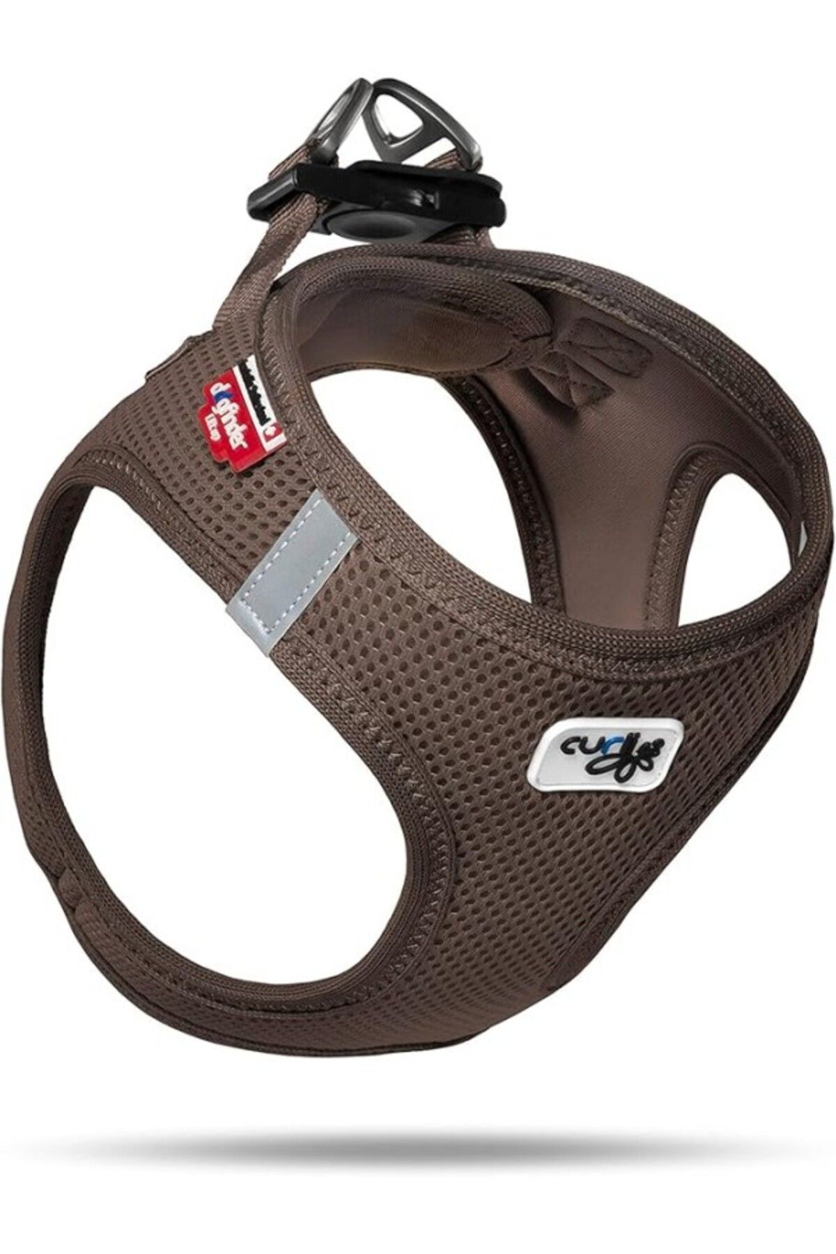 ShopZum Curli Air-mesh Köpek Göğüs Tasması Kahve (XXS)