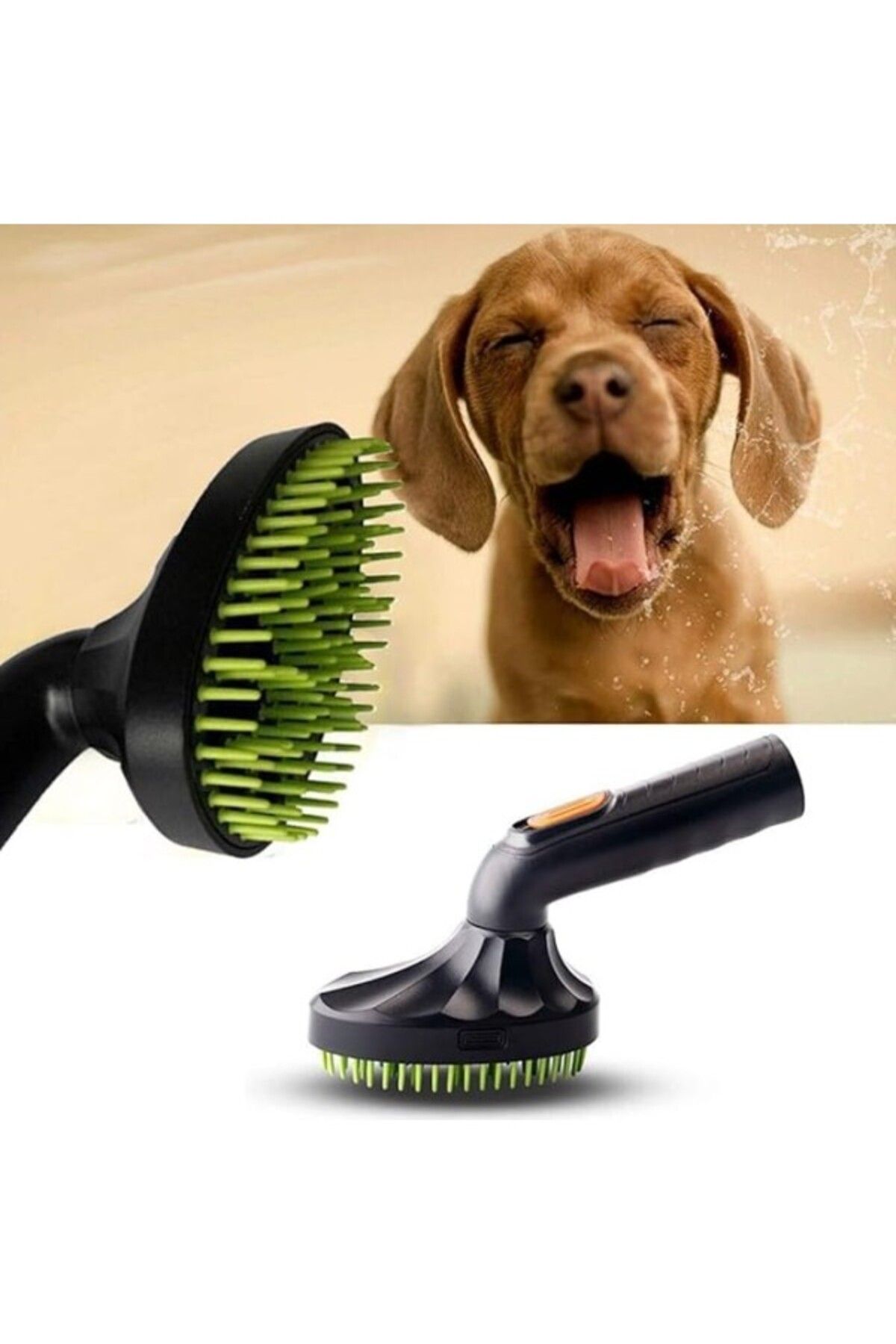 ShopZum Buffer® Süpürgeye Takılabilir Ergonomik Kedi Köpek Tüy Tarama Fırçası, 15 X 10 X 12 Cm