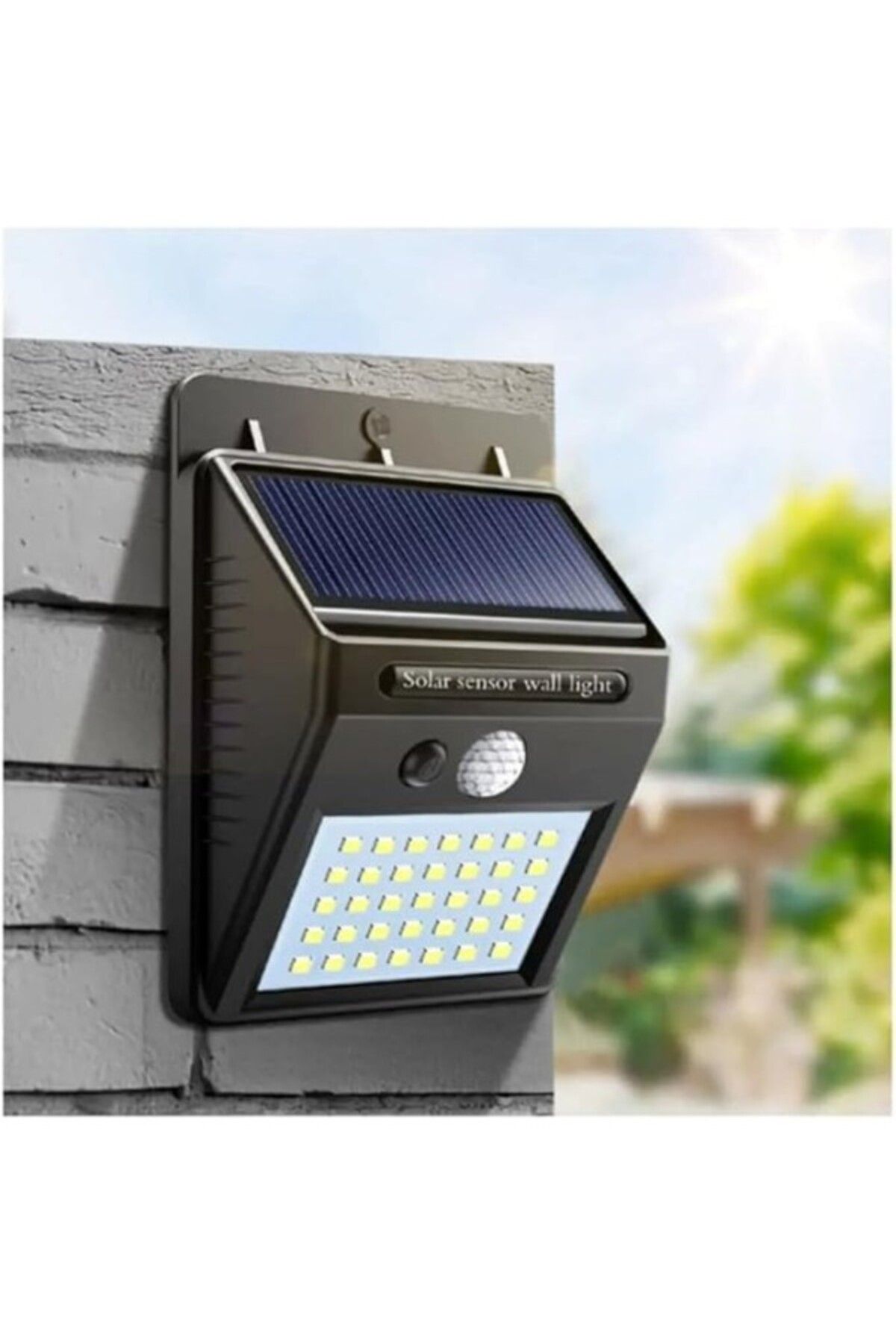 ShopZum Chermik Hareket Sensör 20 Led Solar Enerji Su Geçirmez Duvar Lambası