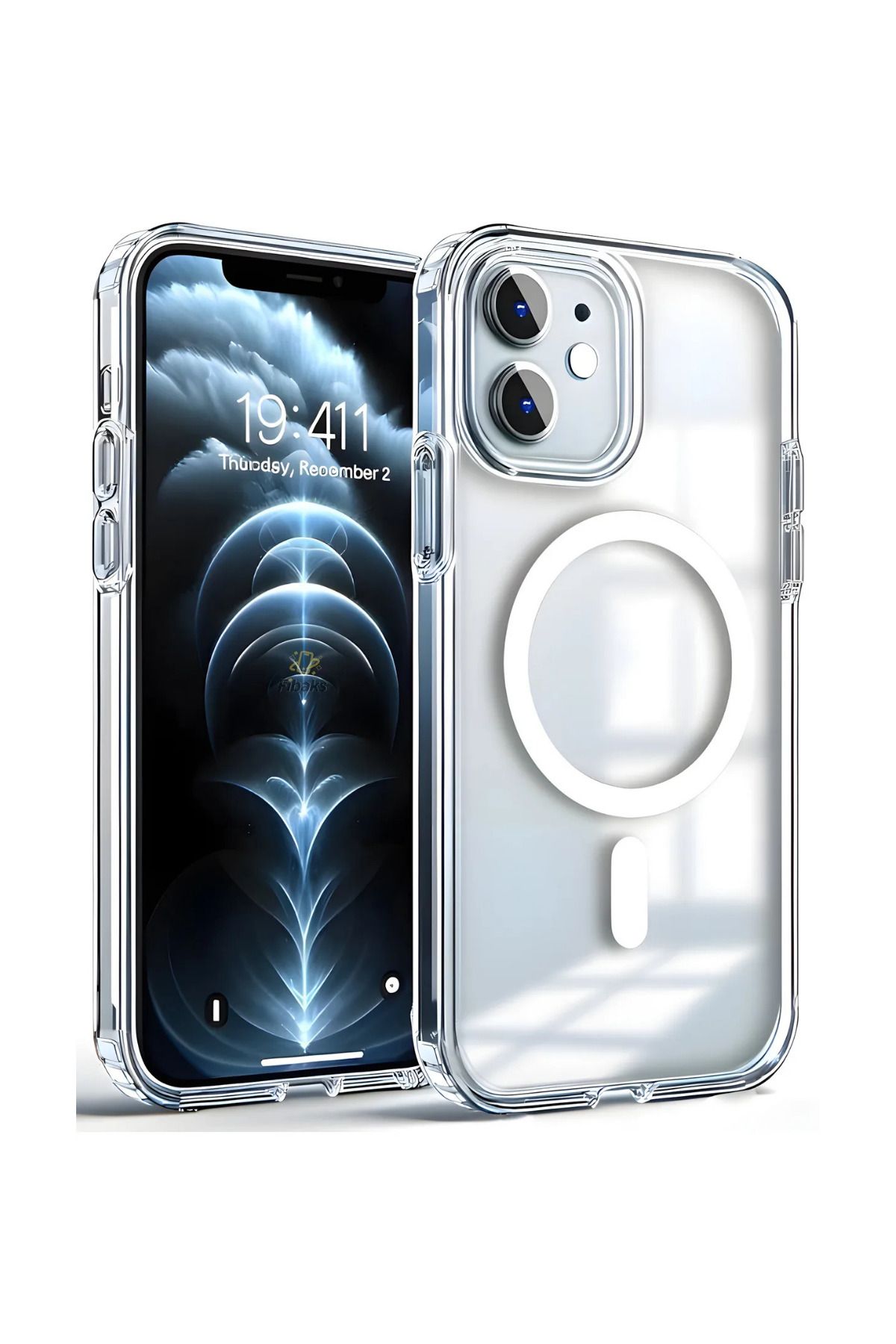 WUNİT Iphone 11 Uyumlu Kılıf Kablosuz Şarj Magsafe Wireless Köşe Korumalı Darbe Emici Airbag
