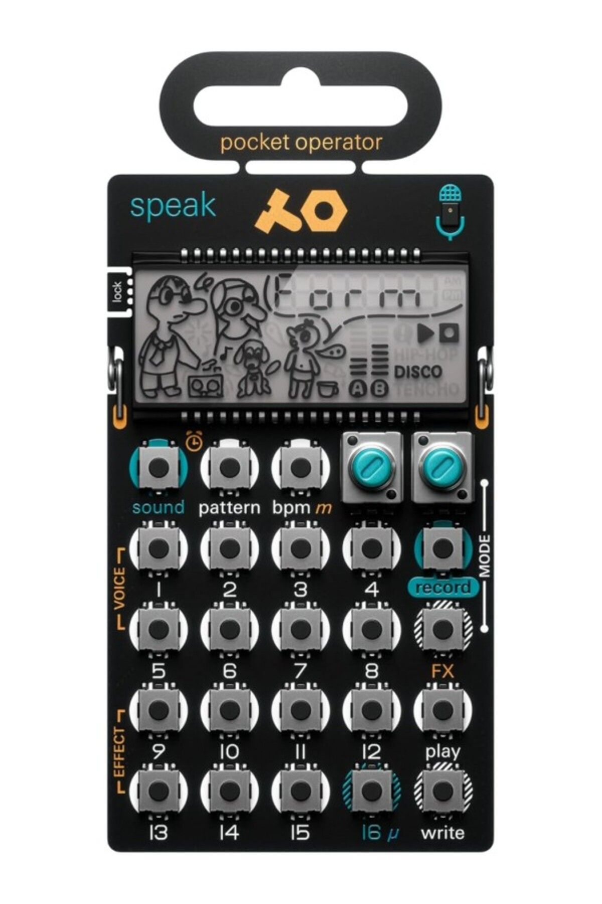 ShopZum Teenage Engineering Pocket Operator Po-35 Speak Vocal, Synthesizer Ve Sequencer, Entegre Mikrofonlu