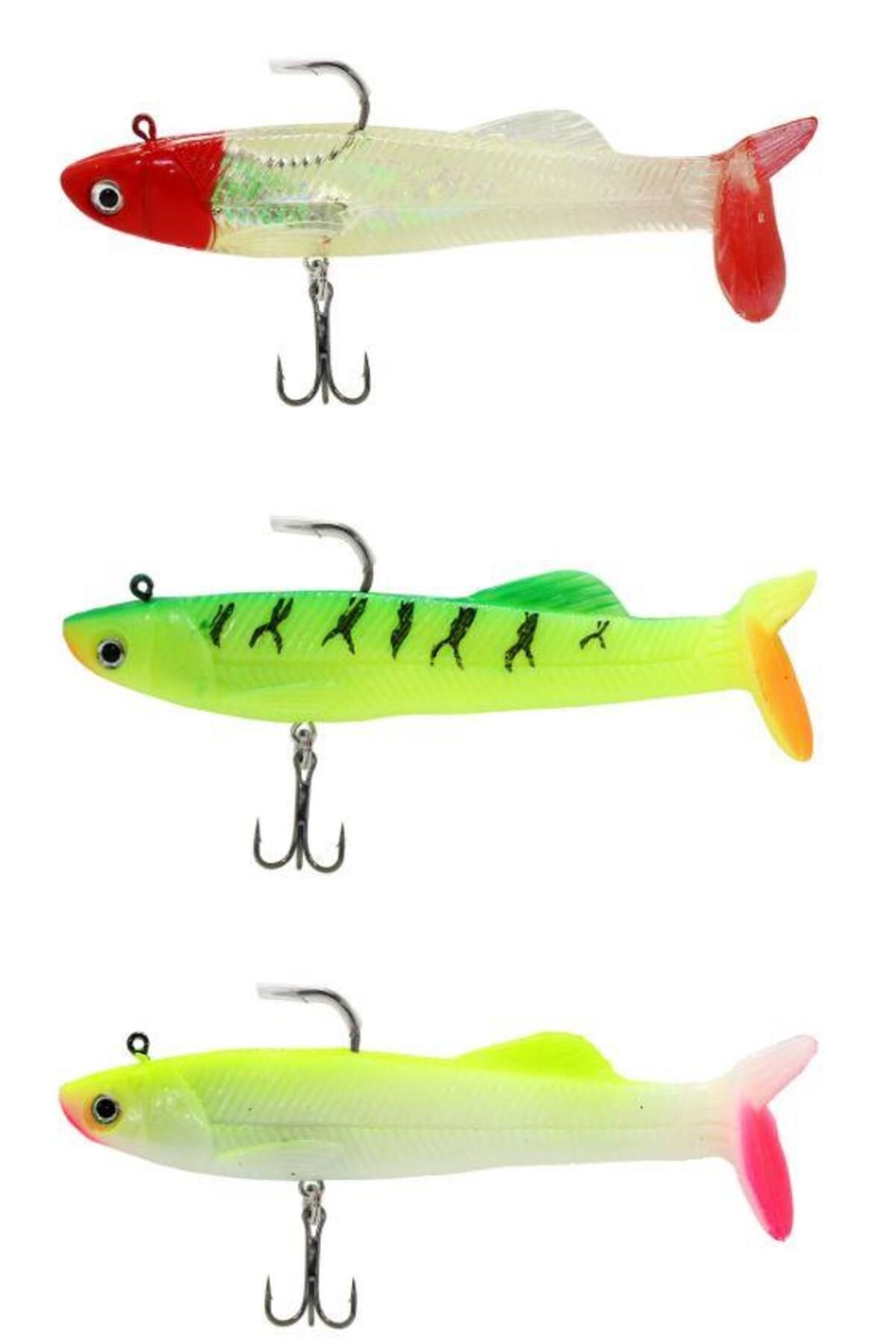 CAPTAIN 3575 Perfecto Soft 10cm Turna Silikonu 3'lü Mix Paket Suni Balık