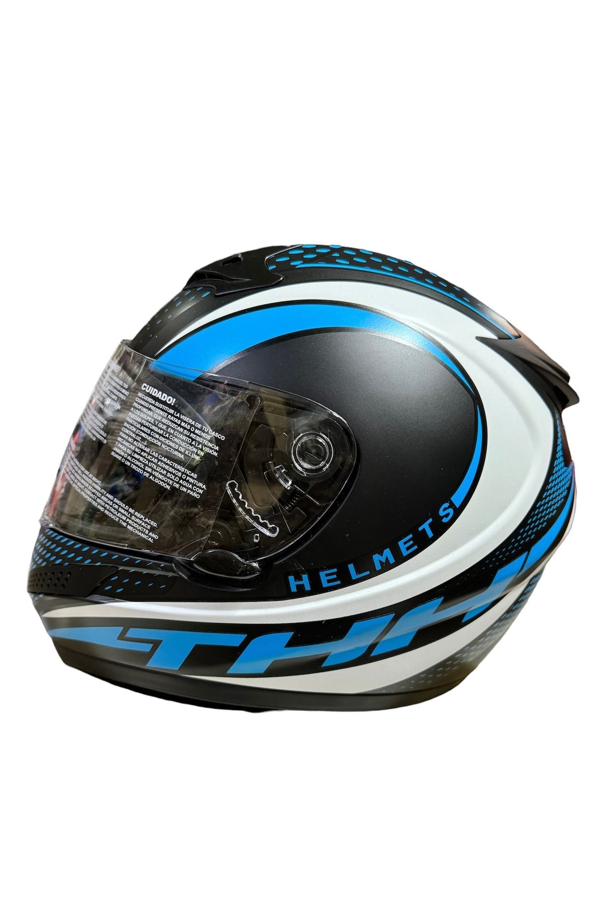 ArWears Nikko T76 Full Face ( Kapalı ) Motorsiklet Kaskı Siyah-Mavi GP
