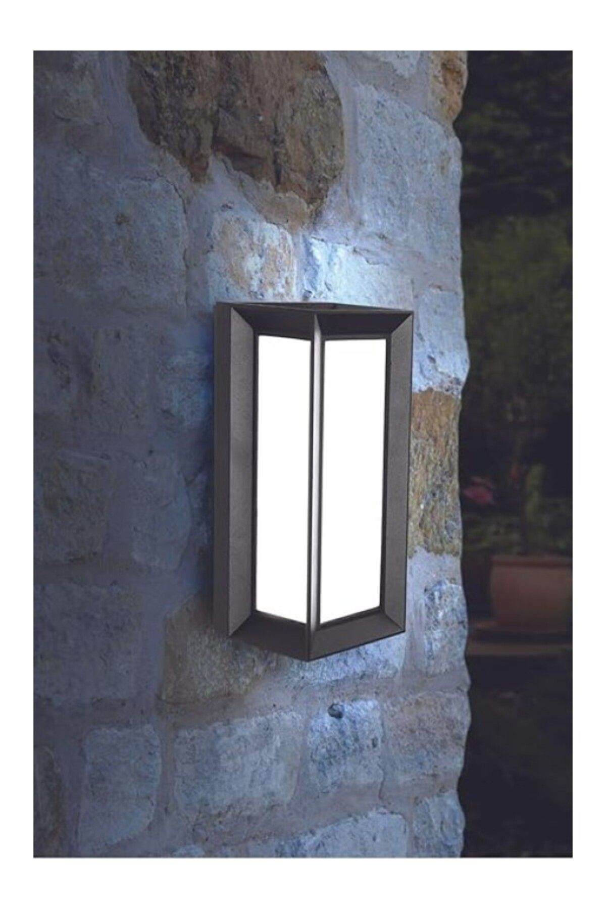 ShopZum Bahçe Aydınlatması Led Işık 25cm 12w Beyaz Işık 6500k Zita Ultra Bahçe Duvar Aplik Su Geçirmez