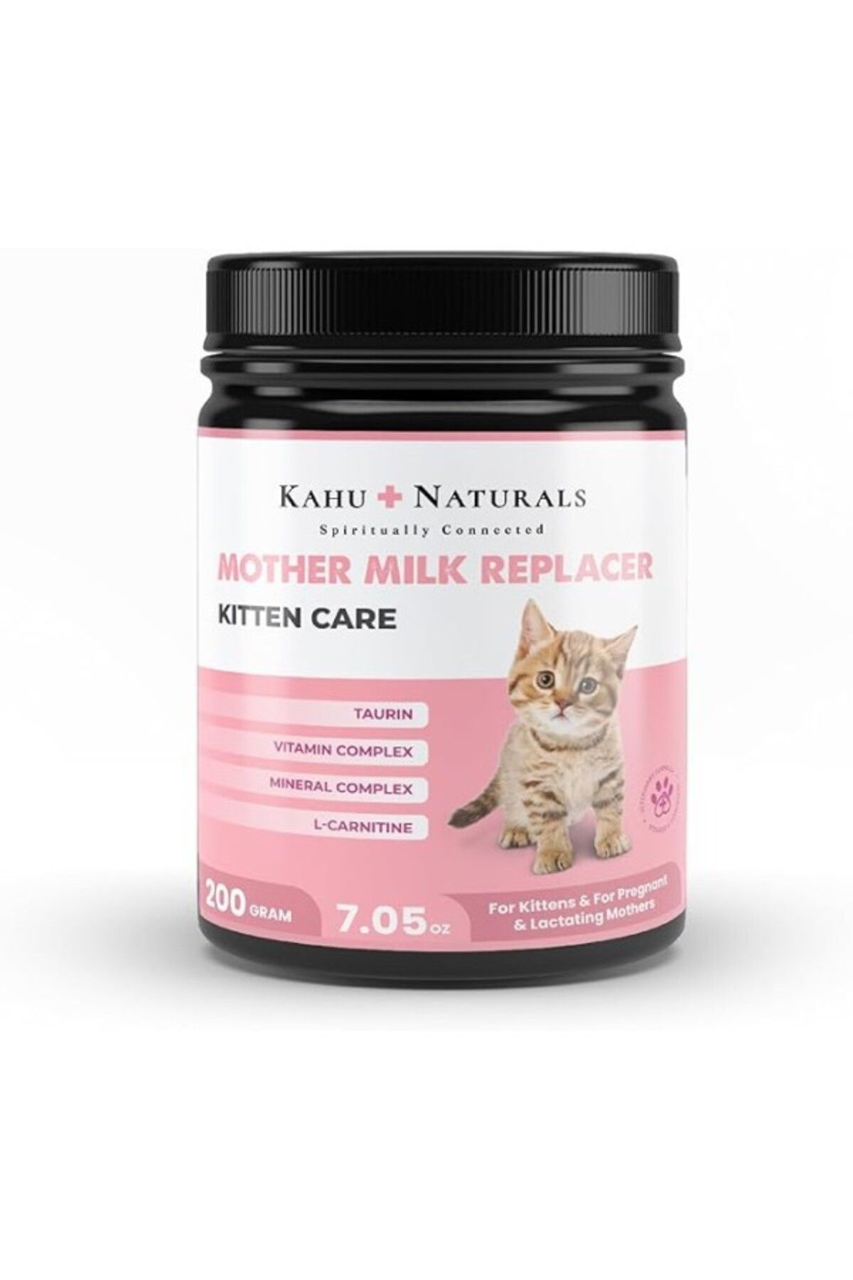 ShopZum Kahu Naturals Kitten Care Milk Replacer, Anne Sütü Destekli Yavru Ve Hamile Kedi Süt Tozu, 200 Gr