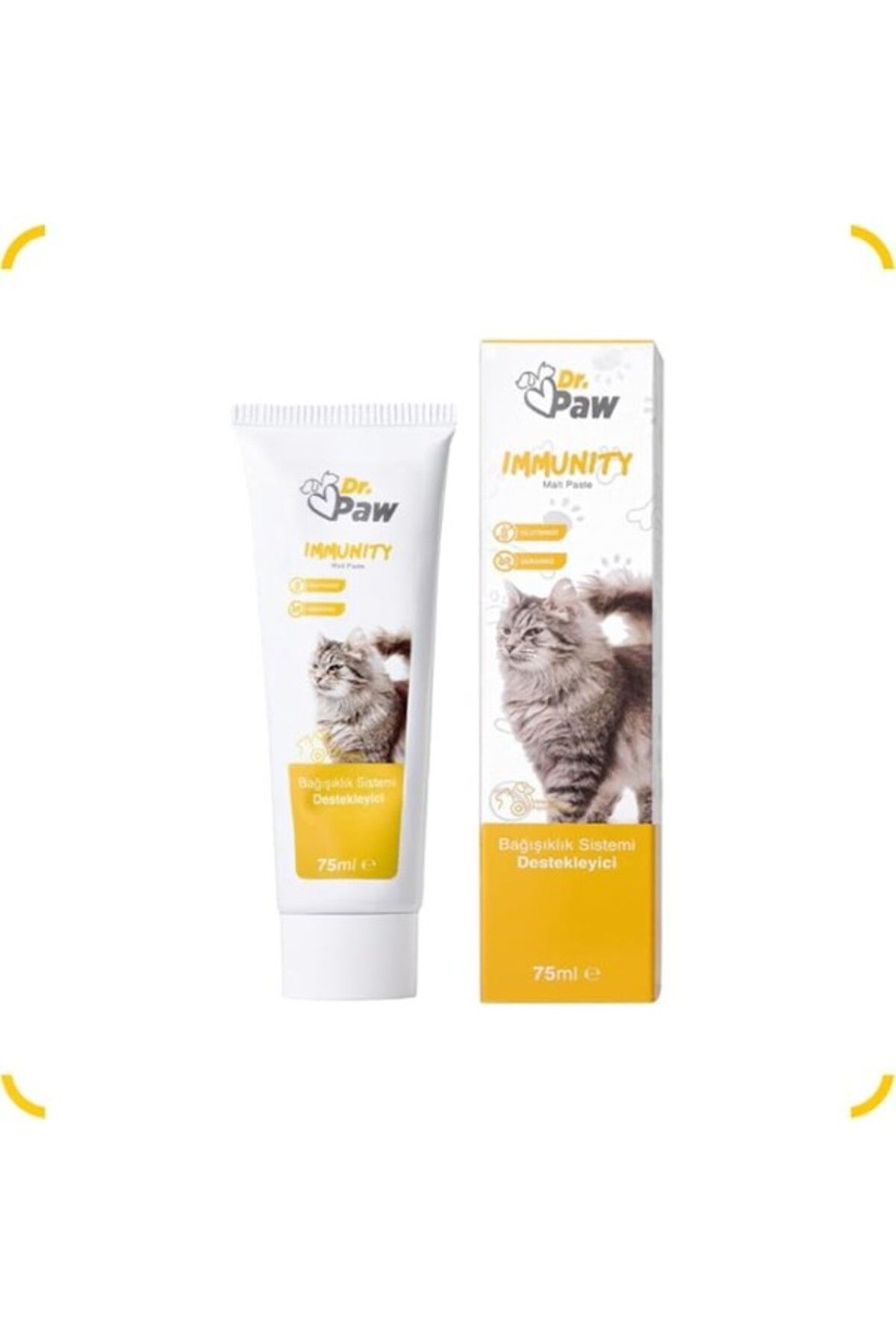 ShopZum Dr. Paw - Immunity Malt Paste: Kediler Için Bağışıklık Sistemi Destekleyici Glütensiz Ve Şekersiz
