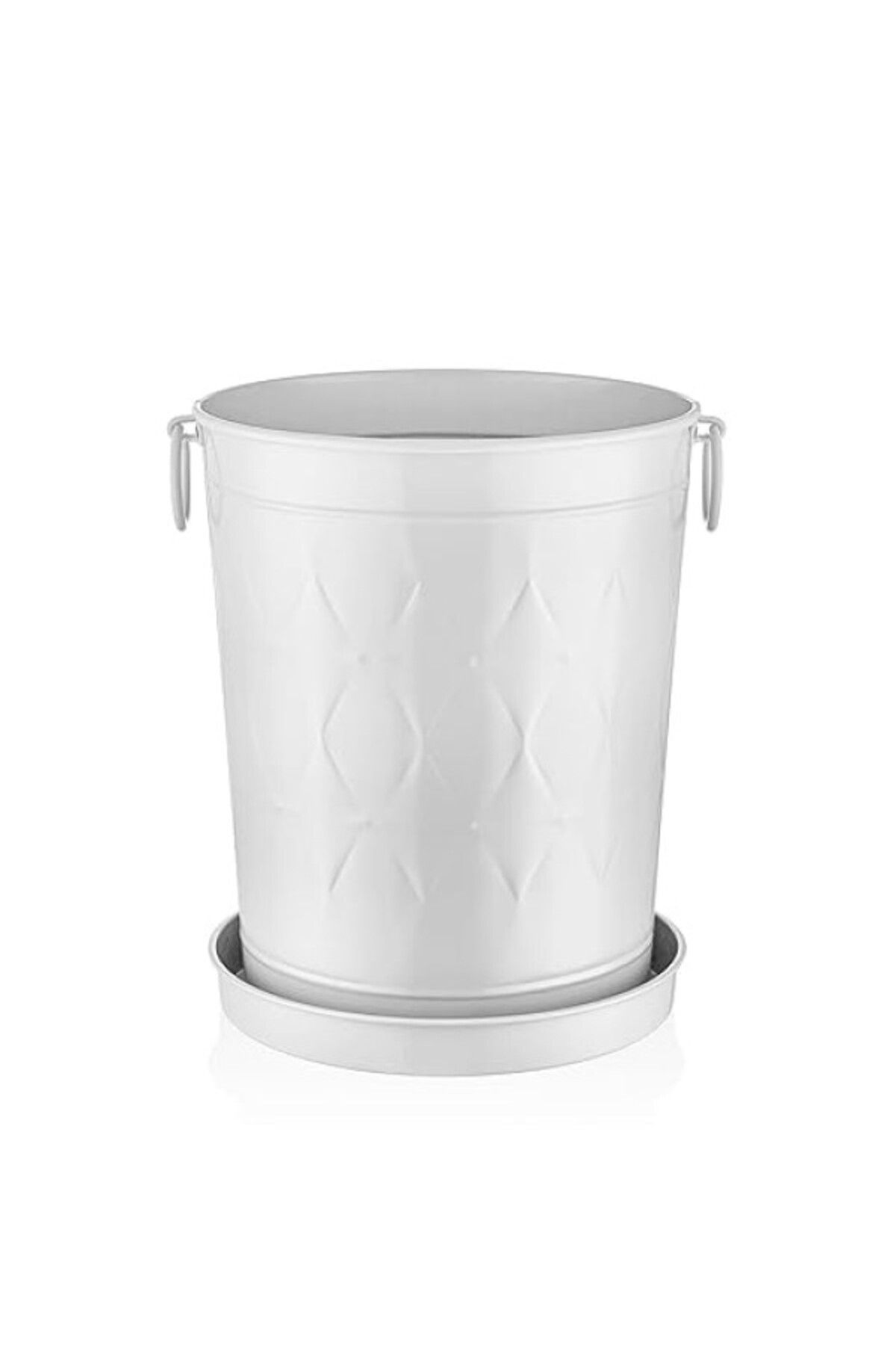 ShopZum The Mia Prizma Saksı Beyaz 37X31X46 Cm Pzm0034