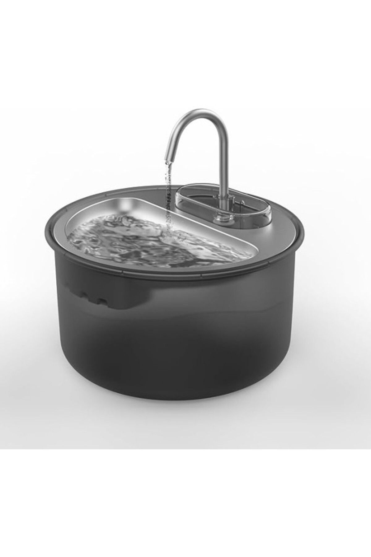 ShopZum Haustier Wf009ls Otomatik Kedi Su Sebili,kedi Su Çeşmesi, Su Pınarı 3.5lt Geniş Hazne, Çelik Tabla
