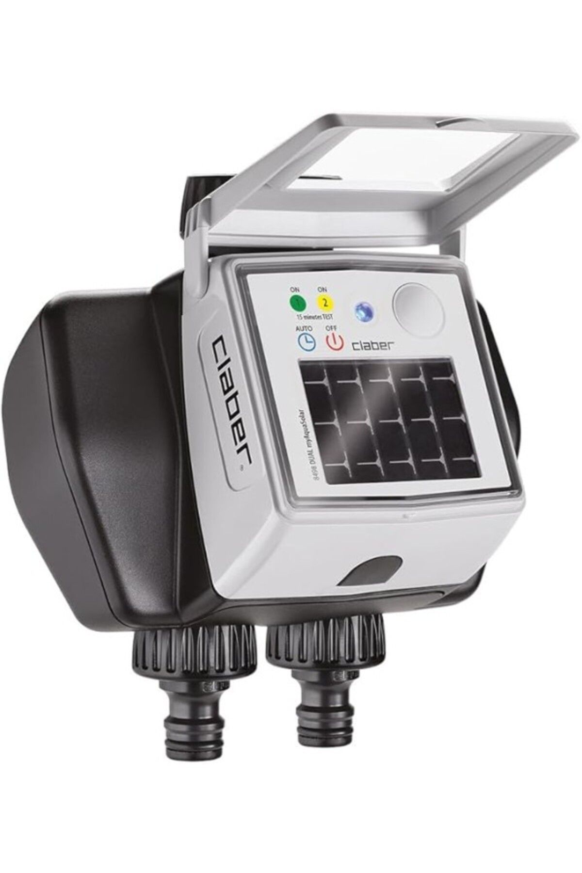 ShopZum Claber 8498 Dual Myaquasolar, 2 Çıkışlı Otomatik Tımer-Sulama Zamanlayıcısı