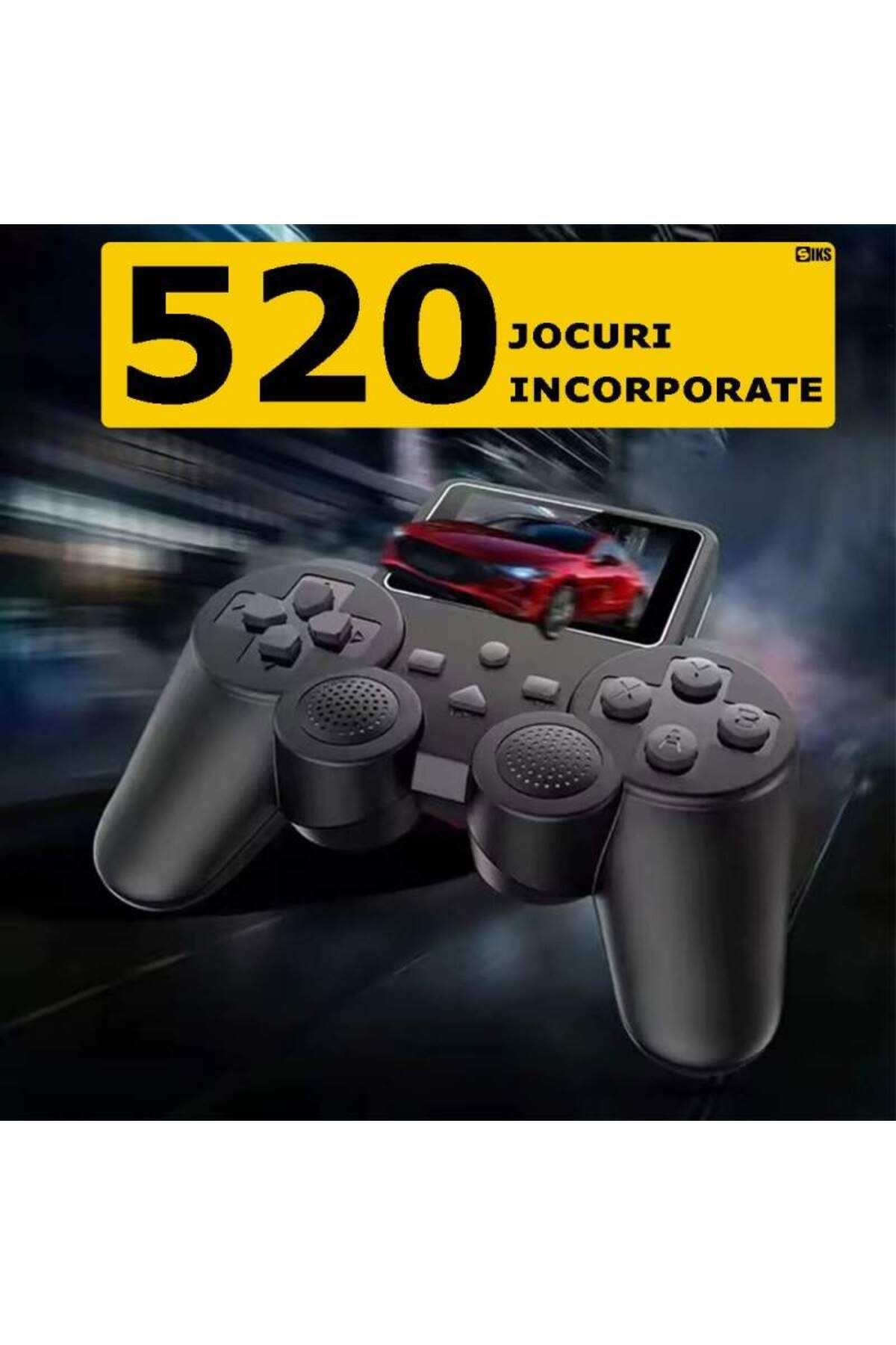 SIKS-With Integrated Digital Screen, 520 Built-in Retro Games, 320x240 Resolution Display, AV Output 3