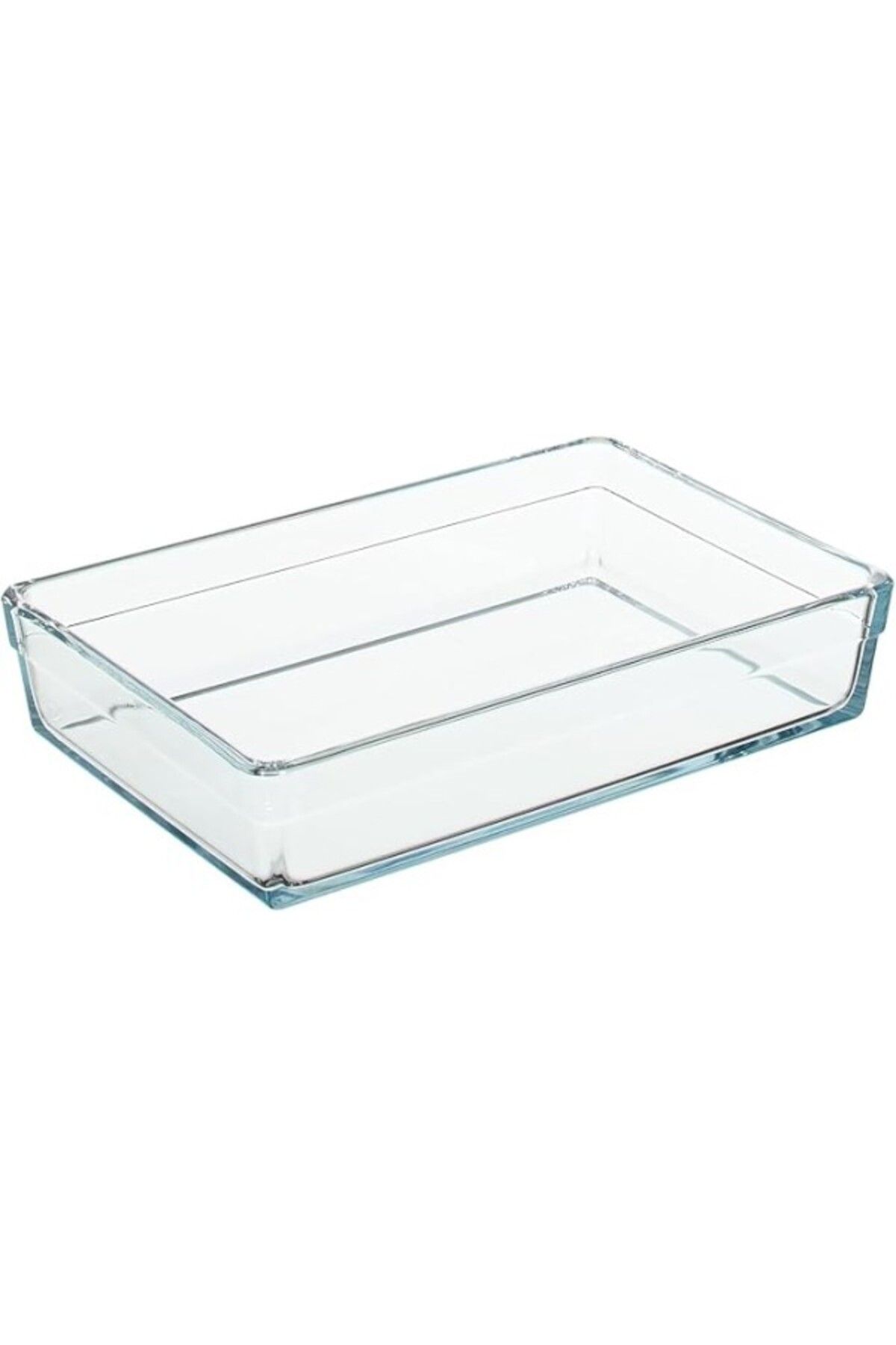 ShopZum Borcam Premium Dikdörtgen Tepsi, 20 Cm X 29 Cm, Şeffaf, 2.5 Litre