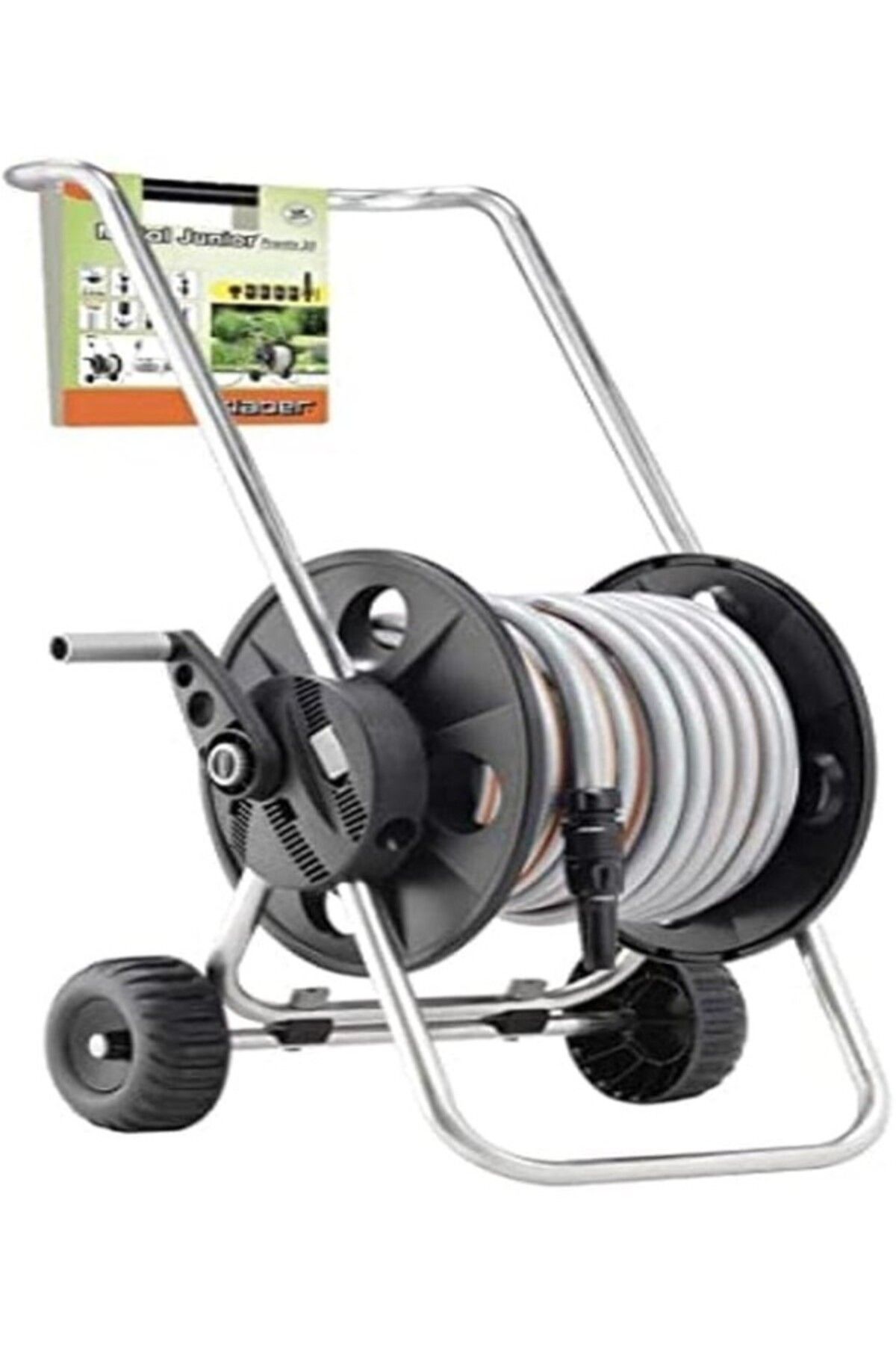 ShopZum Claber 8863 Metal Junior 30 Hortum Arabası- 30 Metre Hortumlu