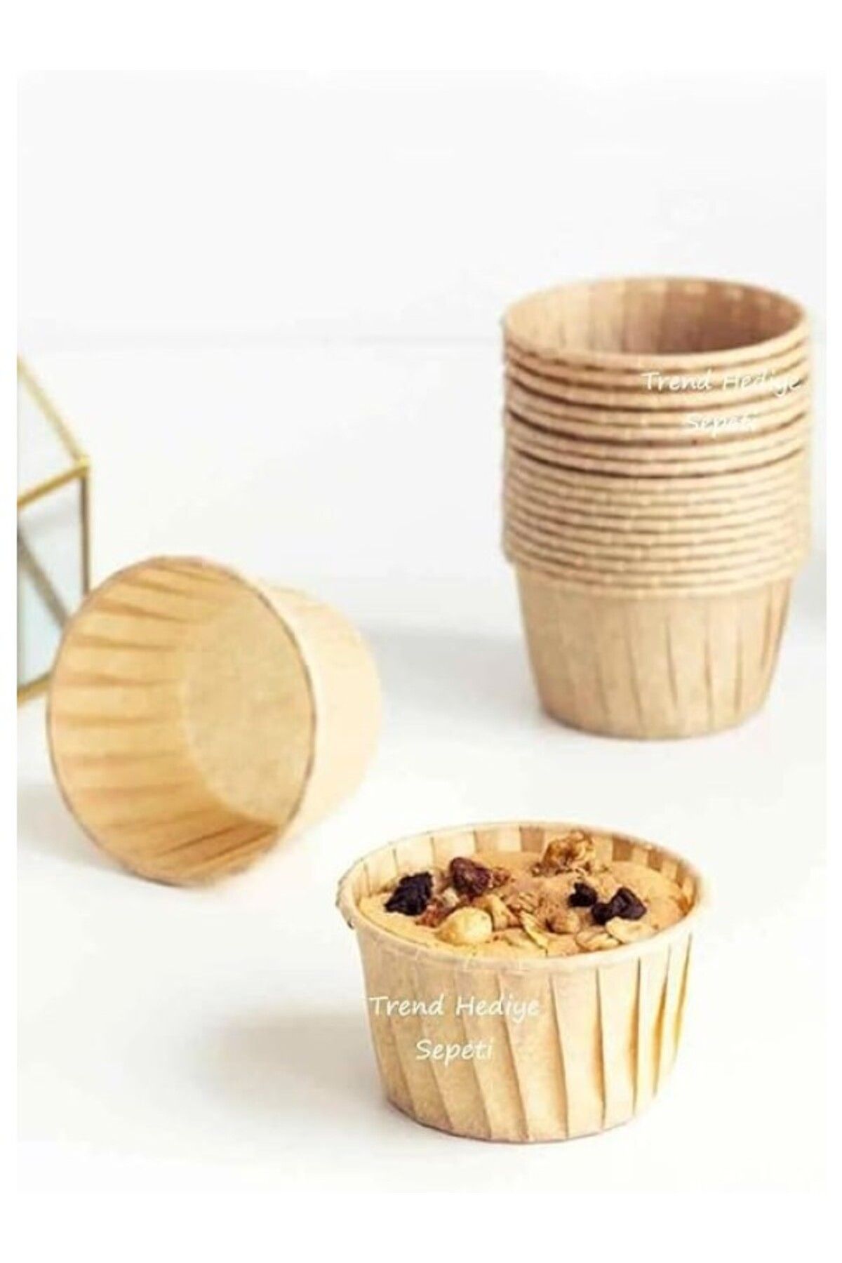 ShopZum Trend Hediye Sepeti Kraft Muffin Cupcake Kalıbı Kek Kapsülü 50&Apos;Li