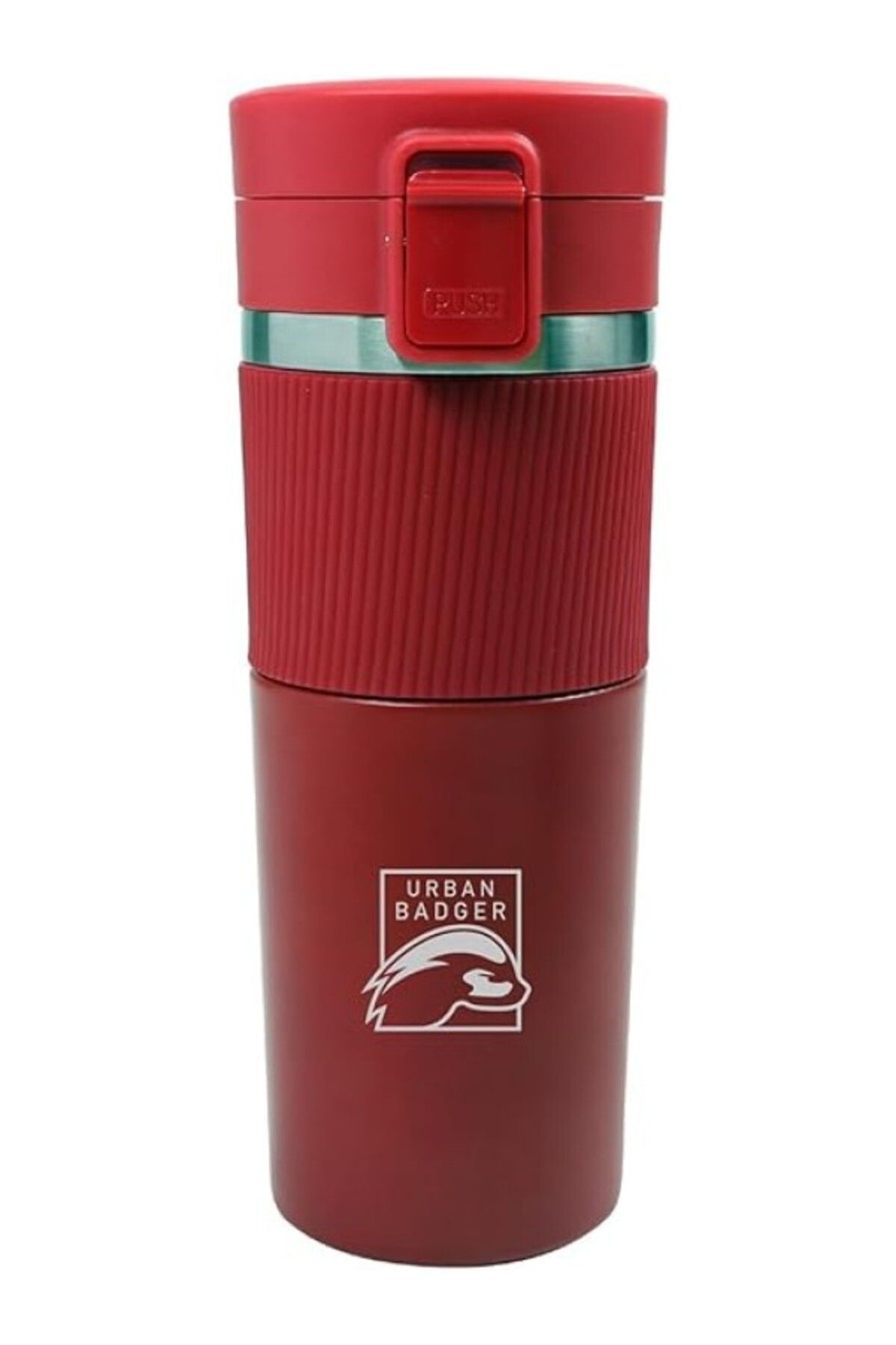 ShopZum Urban Badger Paslanmaz Çelik Kırmızı Termos 480Ml, Dayanıklı Kamp Ekipmanları, Kamp Aksesuarları
