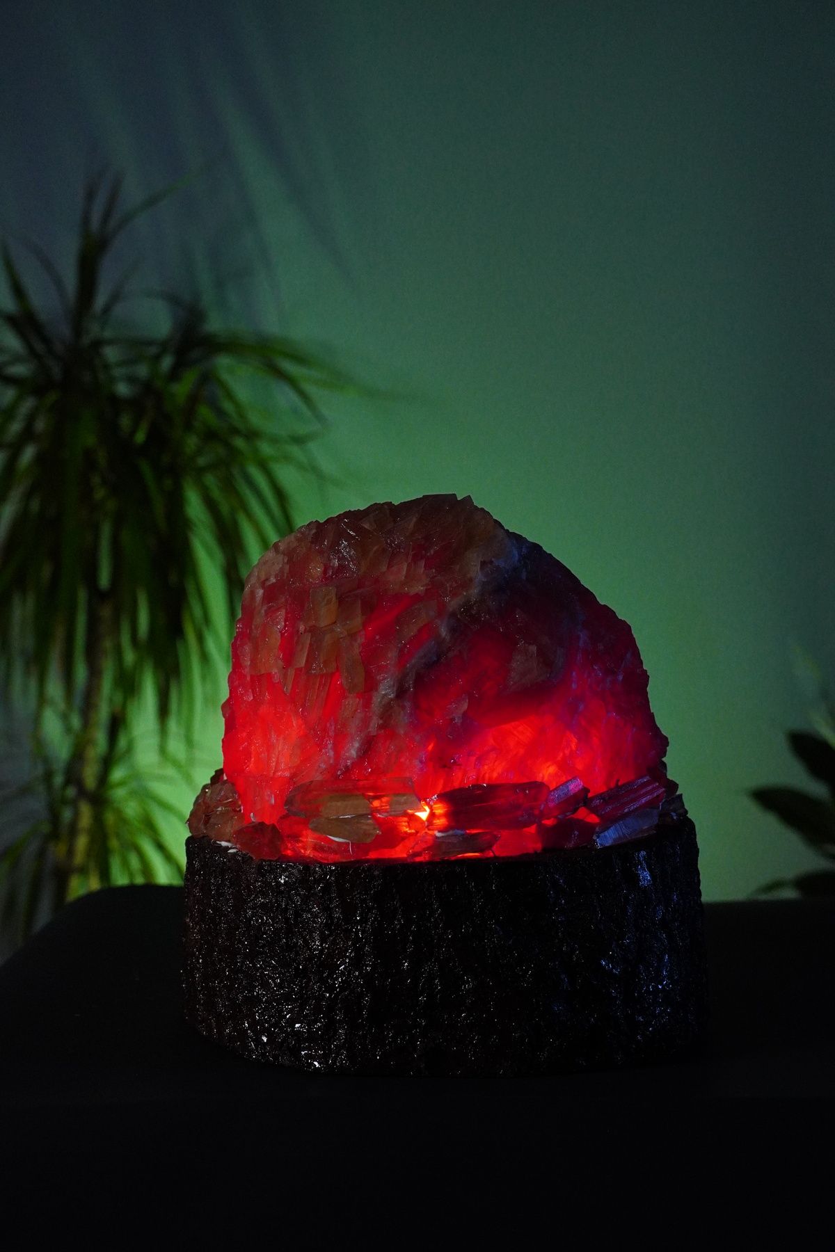SOFT Doğal Amber Kalsit Taşı Gece Lambası