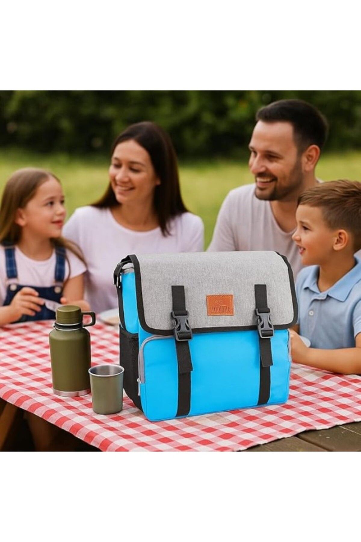 ShopZum Perlotus Yalıtımlı Termos Piknik Kamp Çantası Büyük Boy 16 Lt Su Geçirmez Mavi