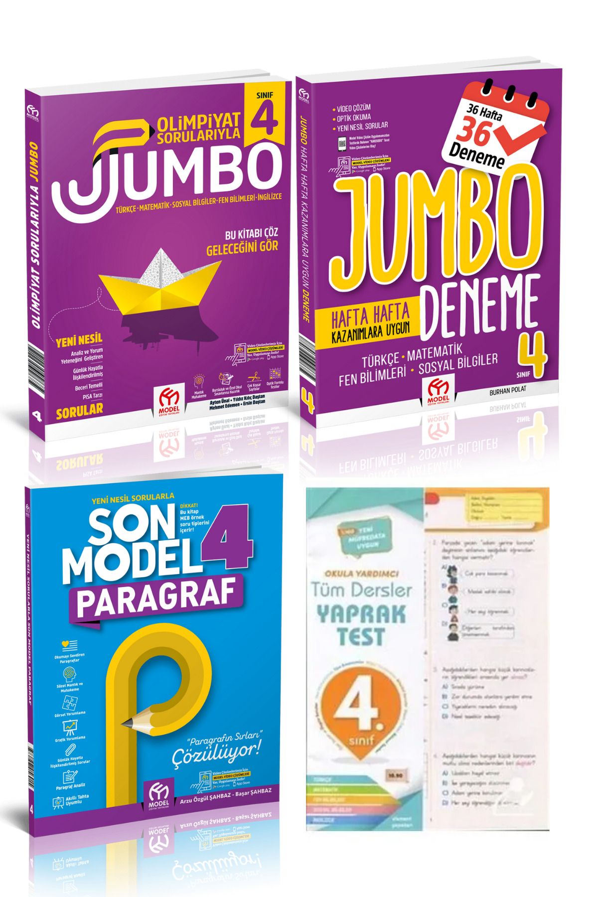 Model Eğitim Yayınları 4. Sınıf Olimpiyat Sorularıyla Jumbo Eğitim Seti