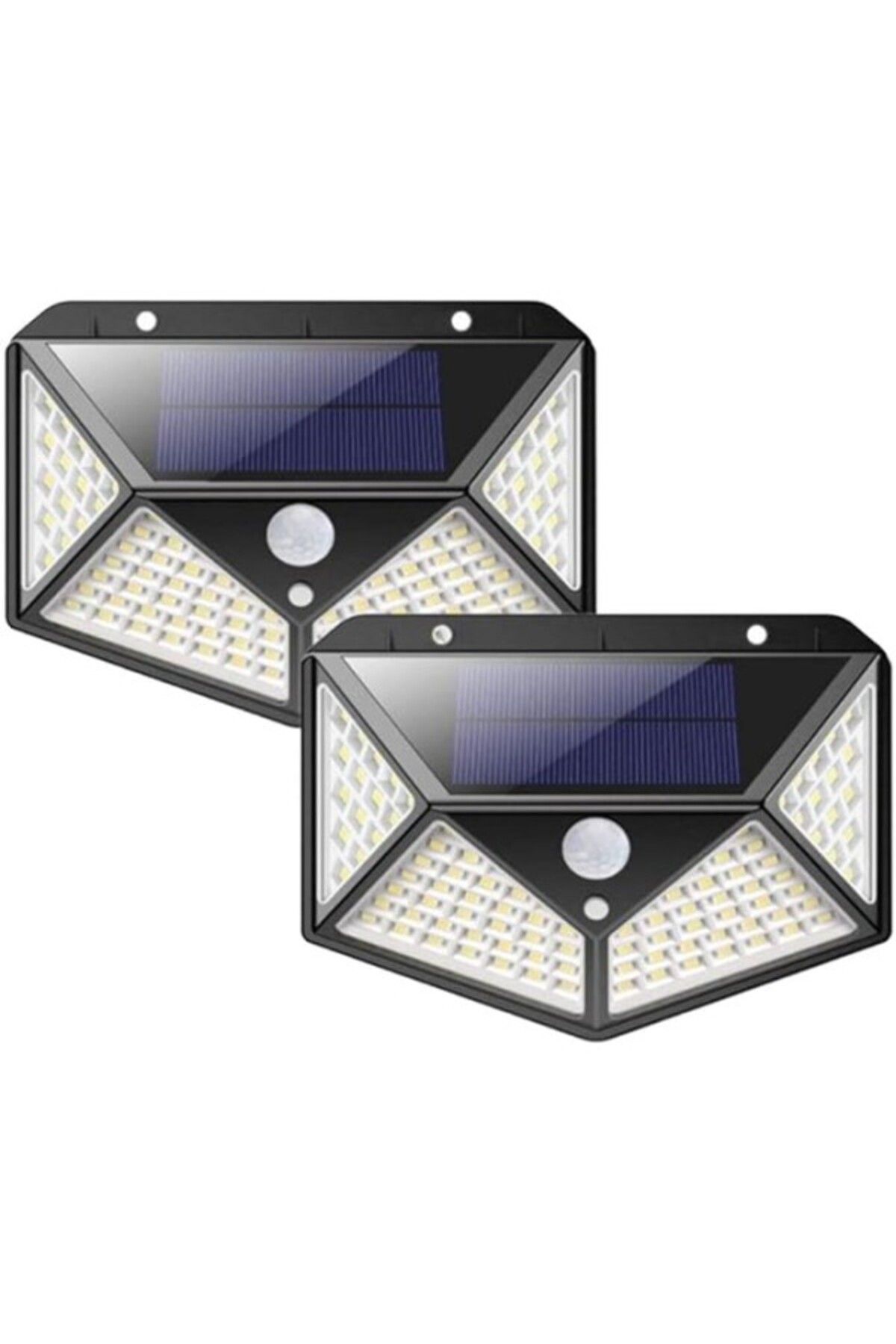 ShopZum Fenteer Solar Lamba 100 Led Pir Hareket Sensörlü Dış Duvar Lambası Ip65 Bahçe Teras - 2 Adet