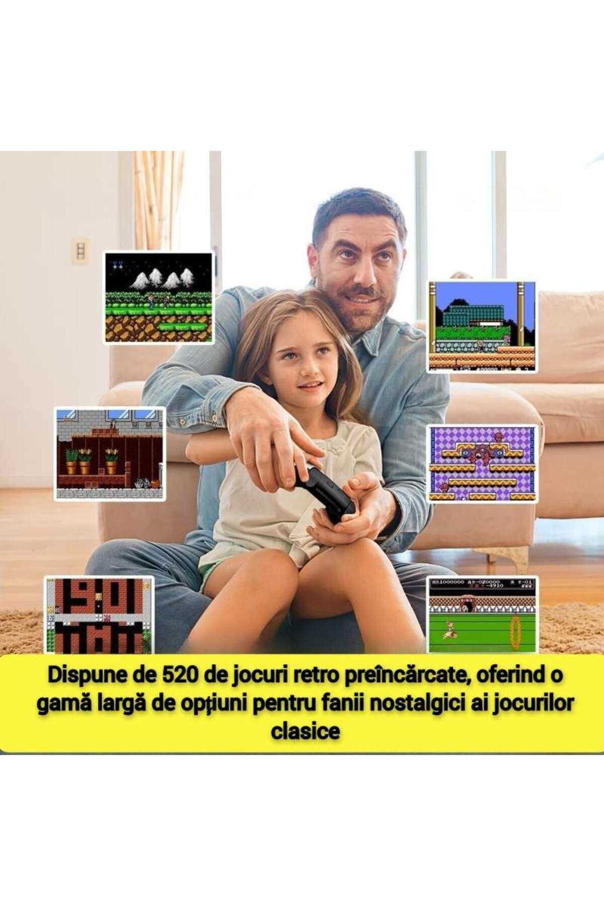 SIKS-P5 Video Game Console, Portable, 520 Retro Games, 320x240 Resolution Display, AV Output 4