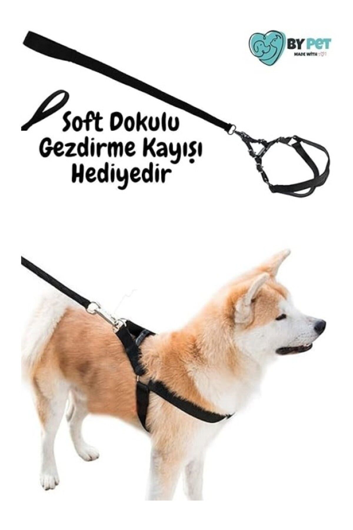 ShopZum Bypet Soft Tabanlı Güvenli Ve Konforlu Köpek Göğüs Tasması Seti