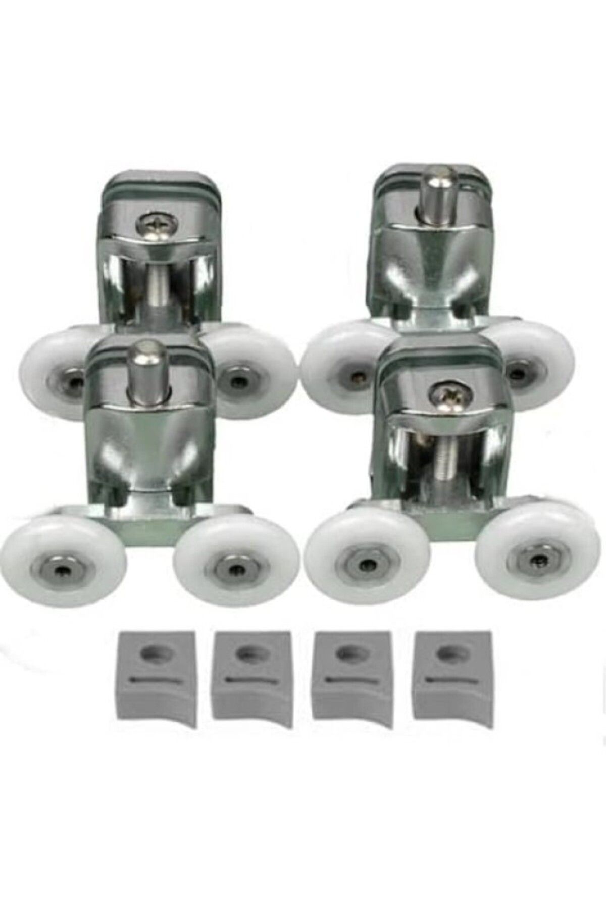 ShopZum Venita Metal Gövdeli Duşakabin Tekerlek Takımı 2 Alt 2 Üst Teker Rulmanı 24 Mm
