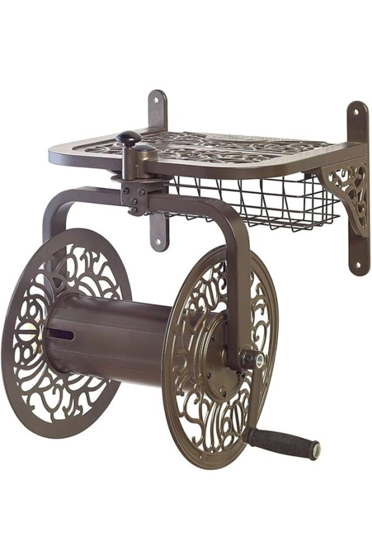 ShopZum Liberty Garden 714 Dekoratif Döküm Alüminyum Navigator Döner Bahçe Hortumu Makarası, 150