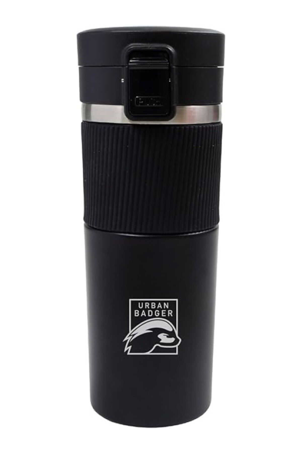 ShopZum Urban Badger Paslanmaz Çelik Siyah Termos 480Ml, Dayanıklı Kamp Ekipmanları, Kamp Aksesuarları, Açı