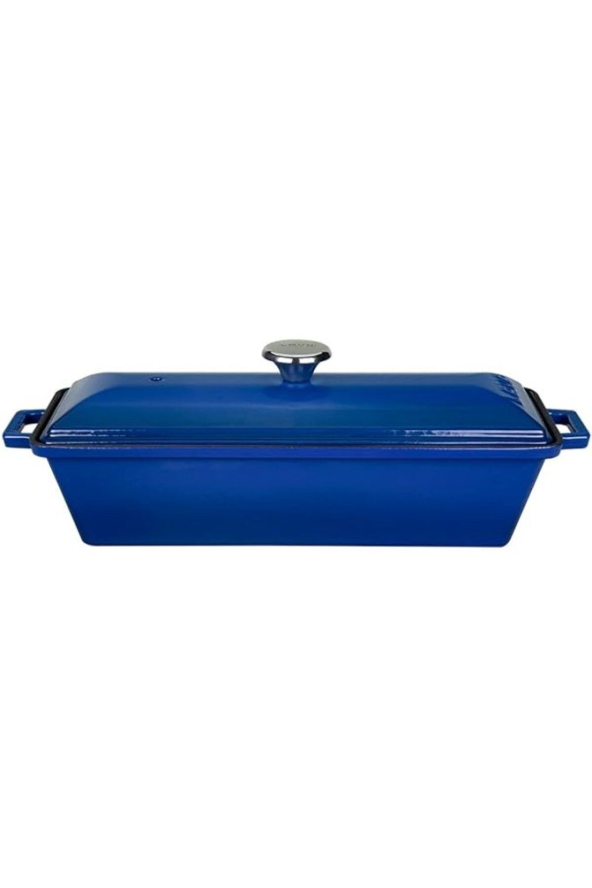 ShopZum Döküm Ekmek Kabı/terrine, 11x29 Cm, Mavi