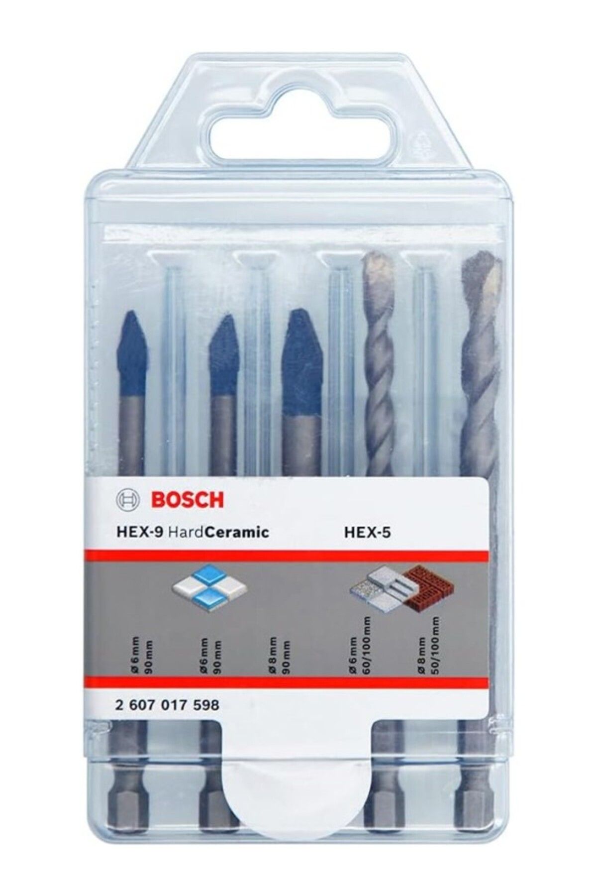 ShopZum Bosch 5&apos;li Hex-9 Hardceramic, Hex-5 Matkap Ucu Seti