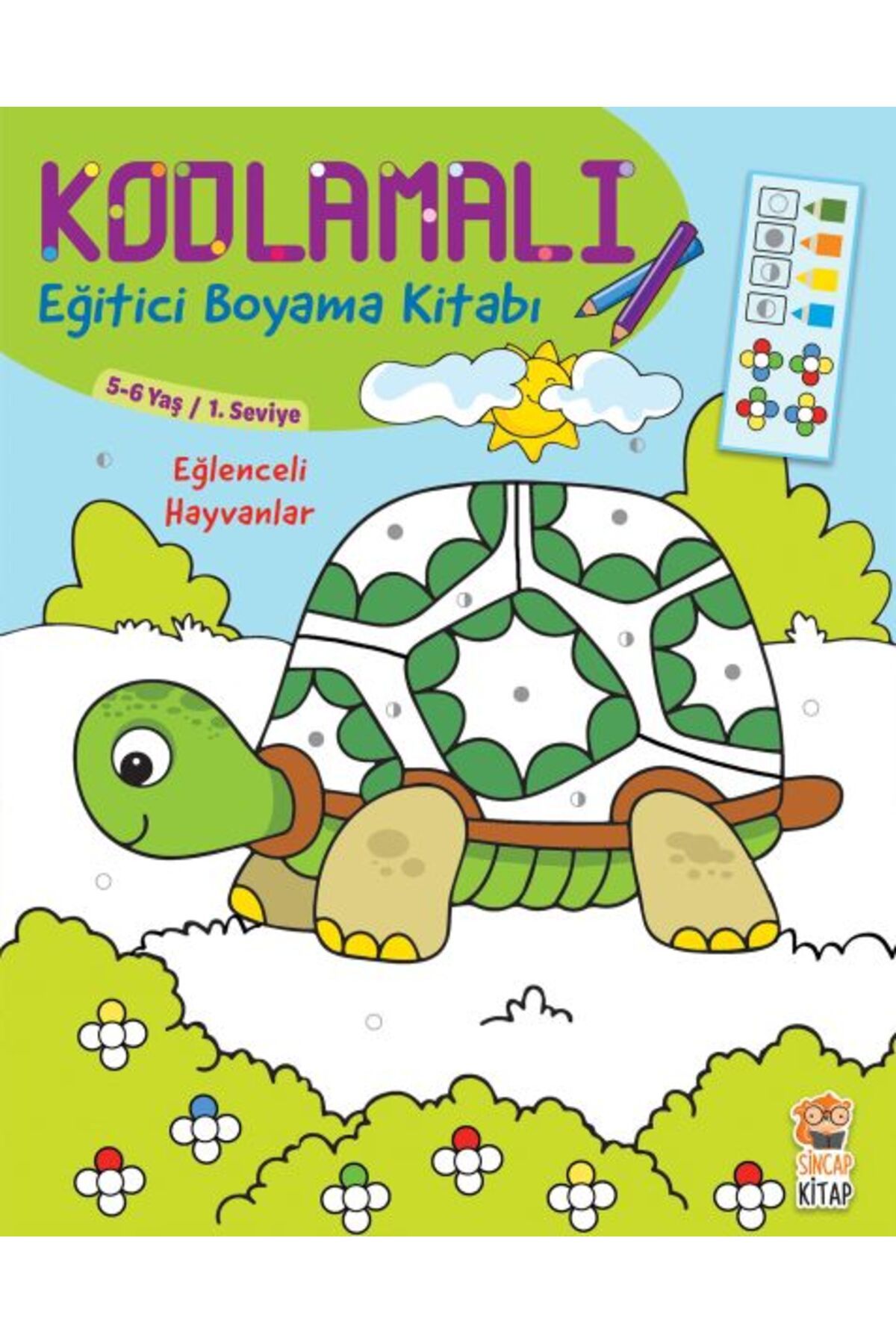 Genç Timaş Kodlamalı Eğitici Boyama Kitabı - Eğlenceli Hayvanlar